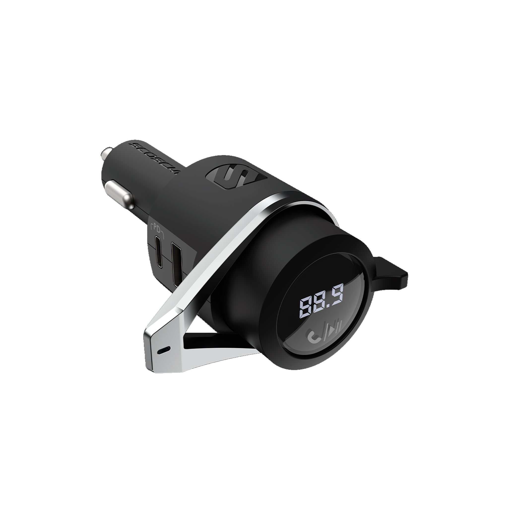 Scosche - Btfreq Pro Bluetooth Fm Transmitter With Power Delivery Charging - Silver