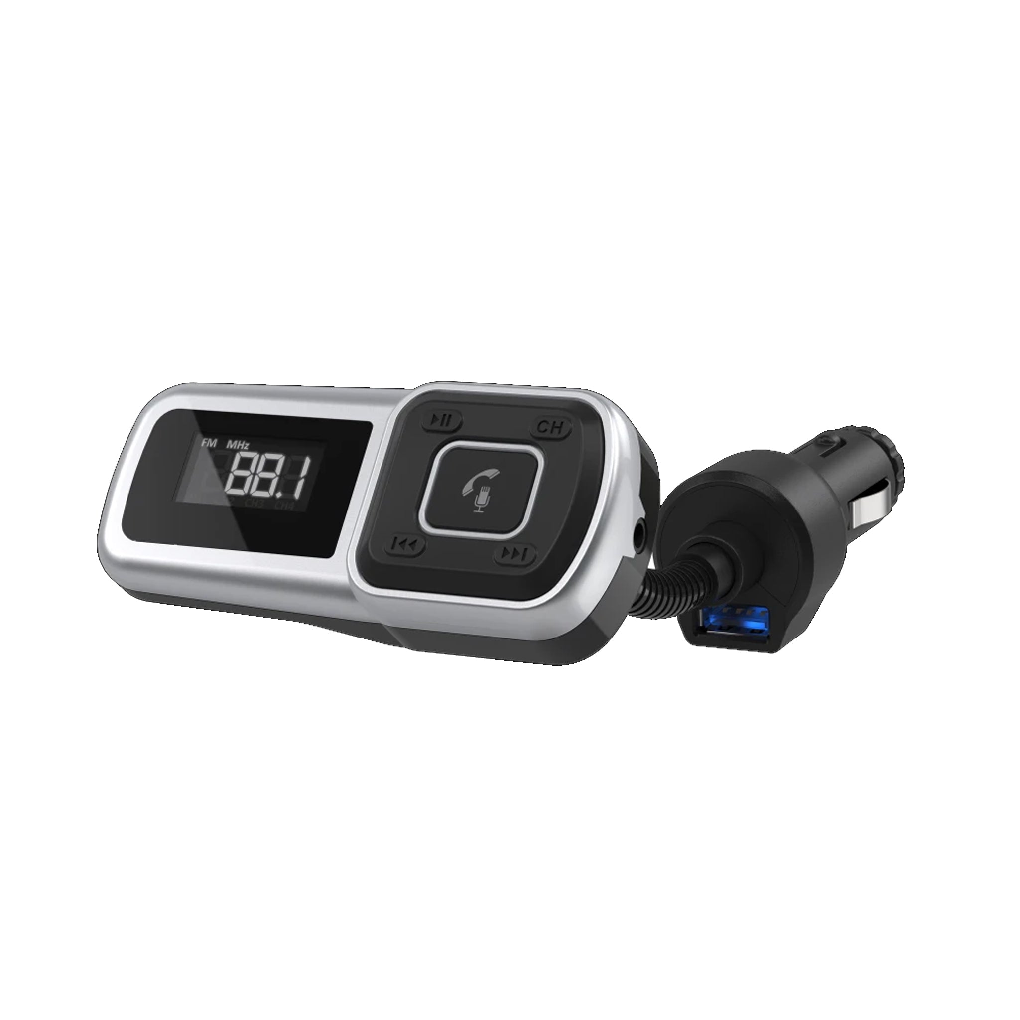 Scosche - Universal Bluetooth Hands-free Car Kit With Fm Transmitter - Black