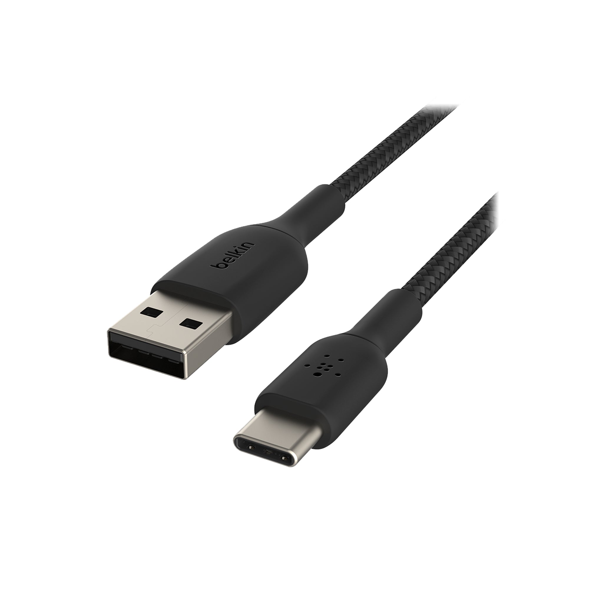 Belkin - Boost Up Charge Usb A To Usb C Braided Cable 3ft - Black