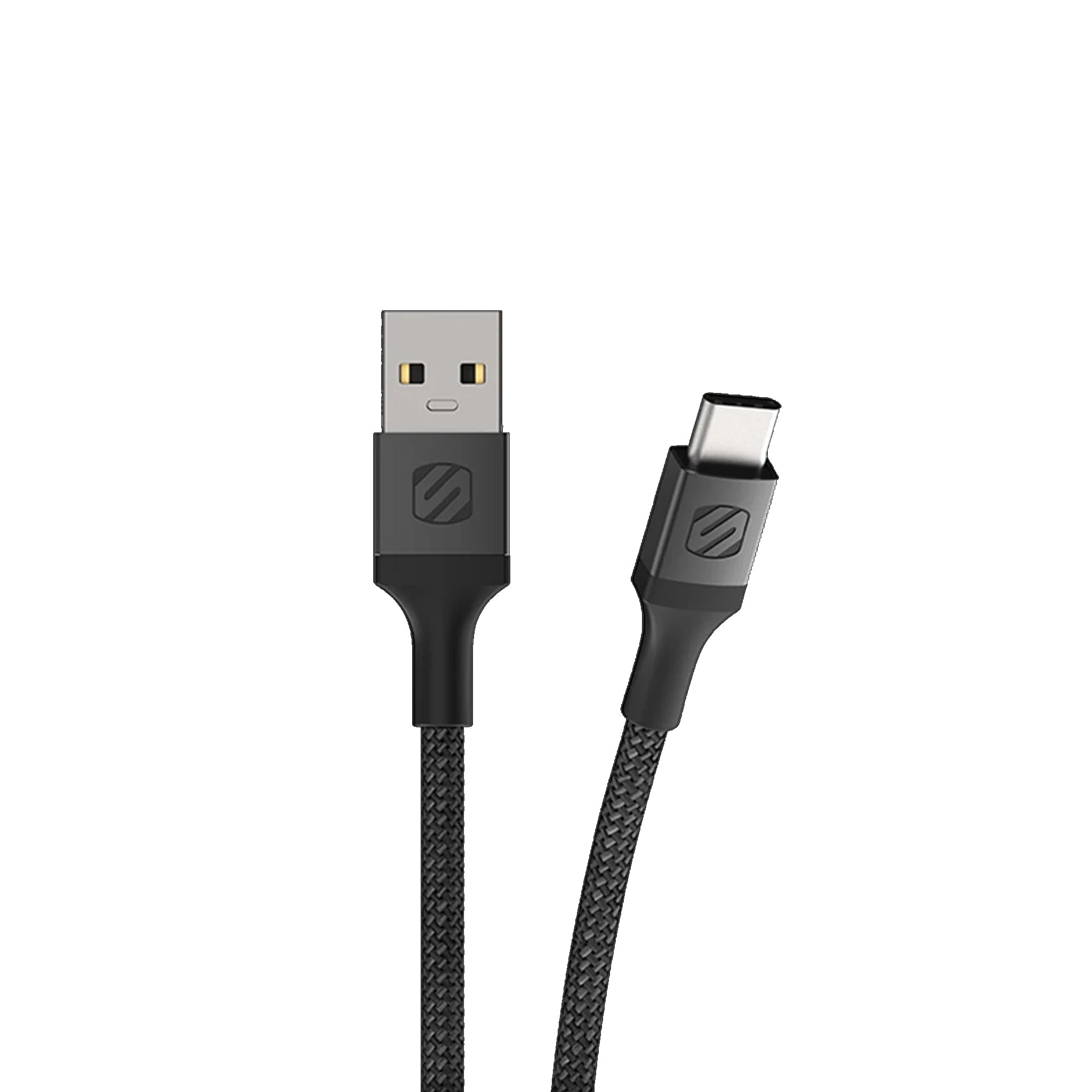 Scosche - Strikeline Premium Braided Usb A To Usb C Cable 4ft - Space Gray