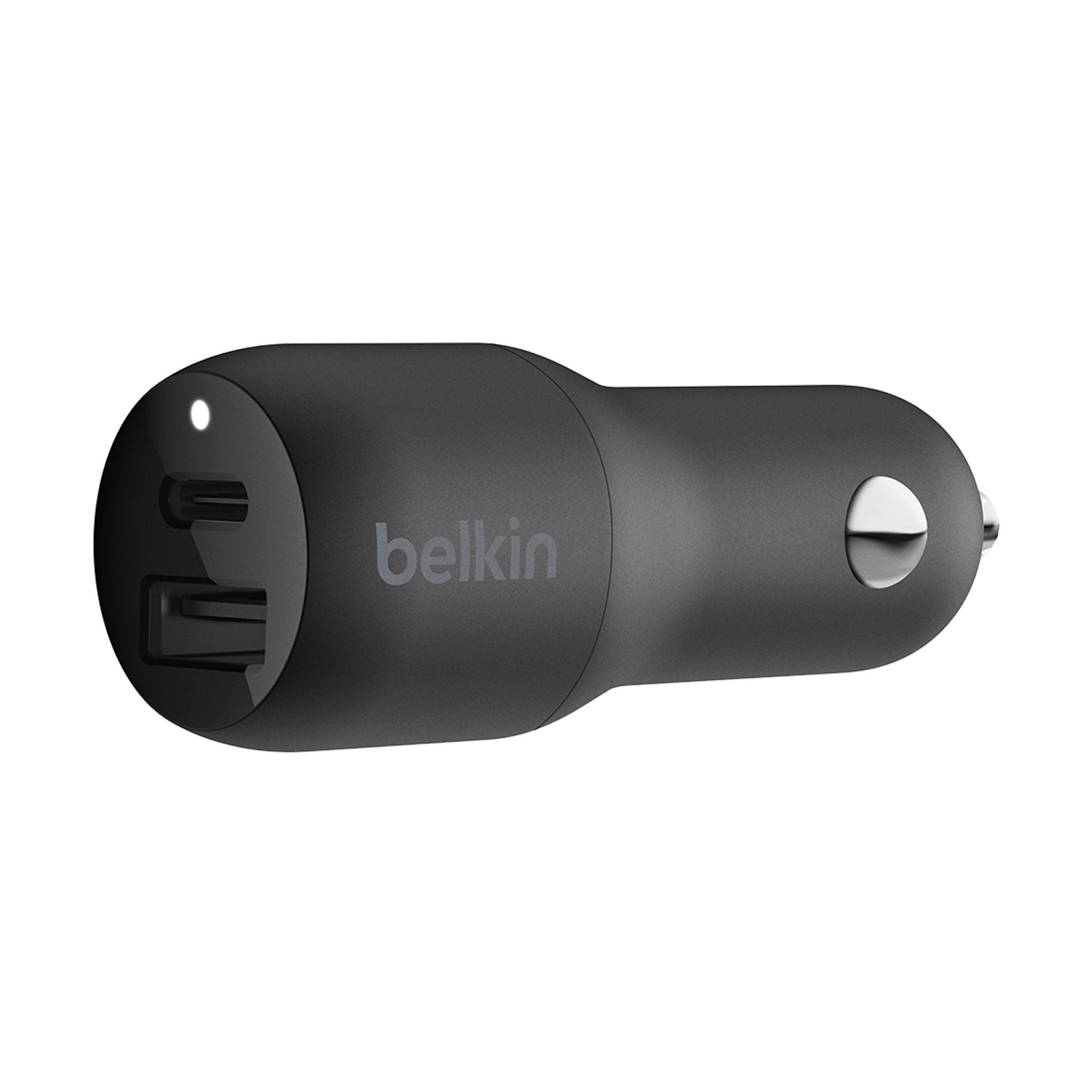 Belkin - Boost Charge Usb C And Usb A Dual Port Car Charger 32w - Black