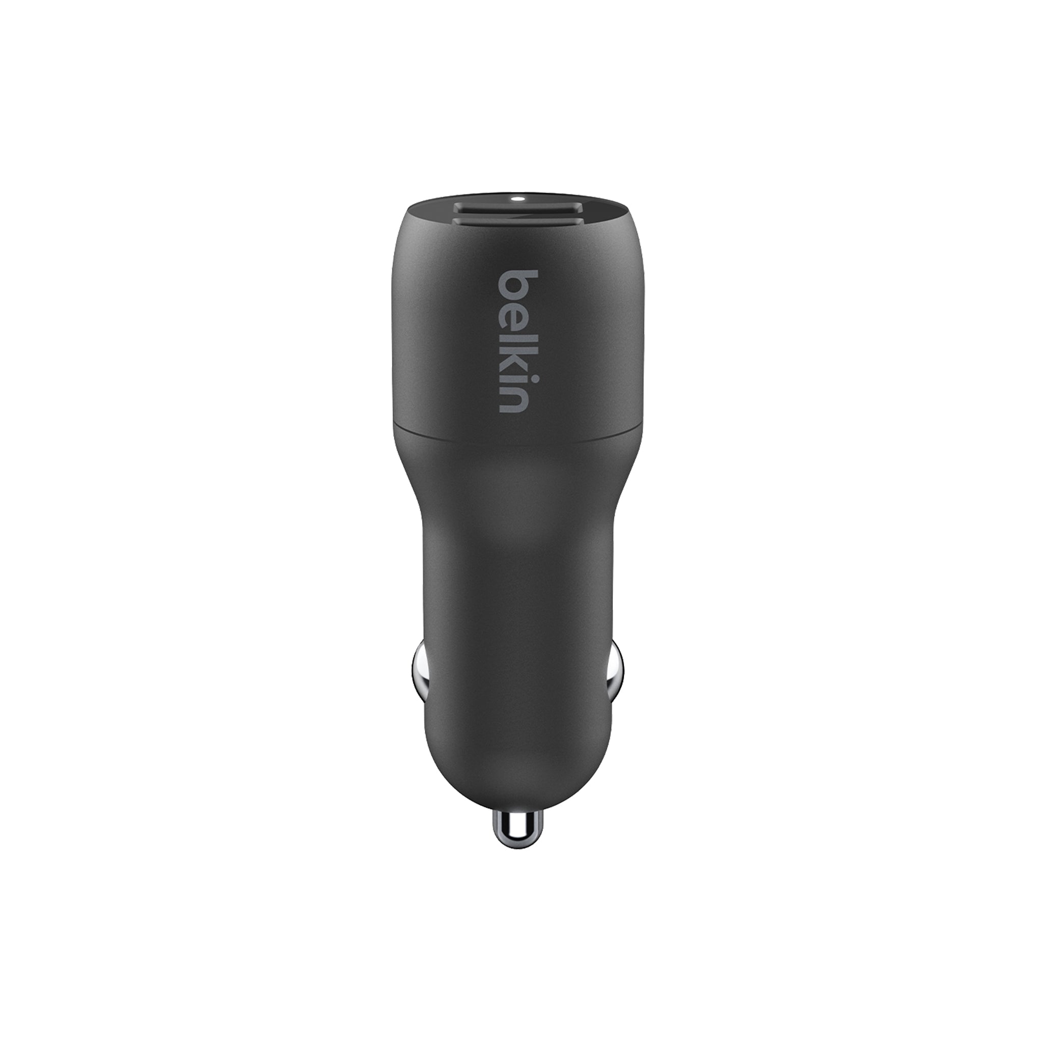 Belkin - Boost Up Charge Dual Port Usb A Car Charger 24w With Apple Lightning Cable 3ft - Black