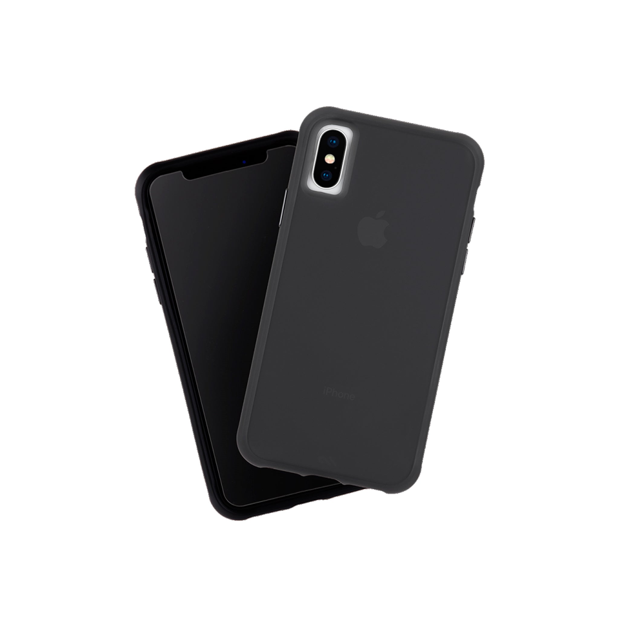 Case-mate - Protection Pack Tough Matte Case Plus Glass Screen Protector For Apple iPhone Xs / X - Black