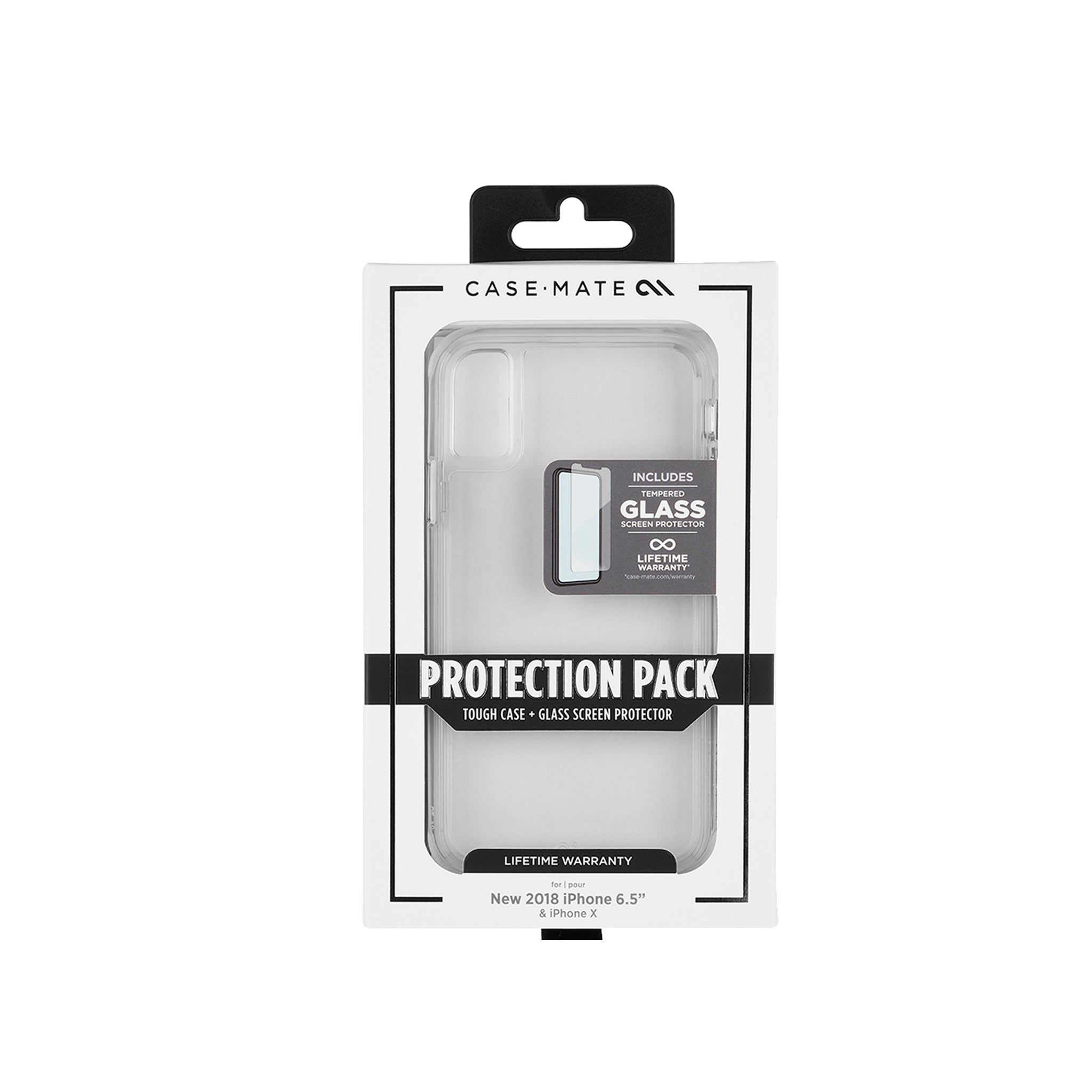 Case-mate - Protection Pack Tough Case And Glass Screen Protector For Apple Iphone Xs Max - Clear