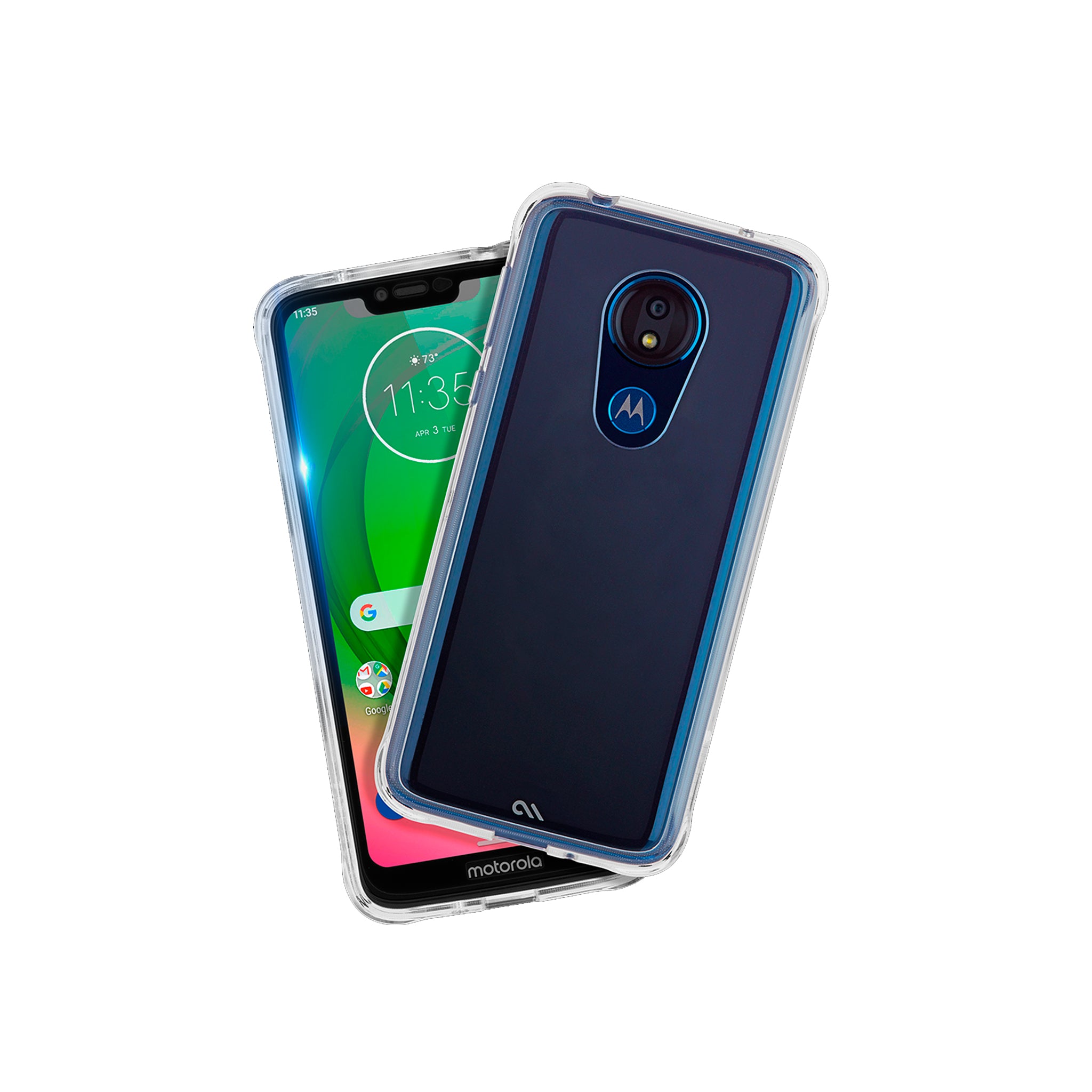 Case-mate - Protection Pack Tough Case And Glass Screen Protector For Motorola Moto G7 Power - Clear