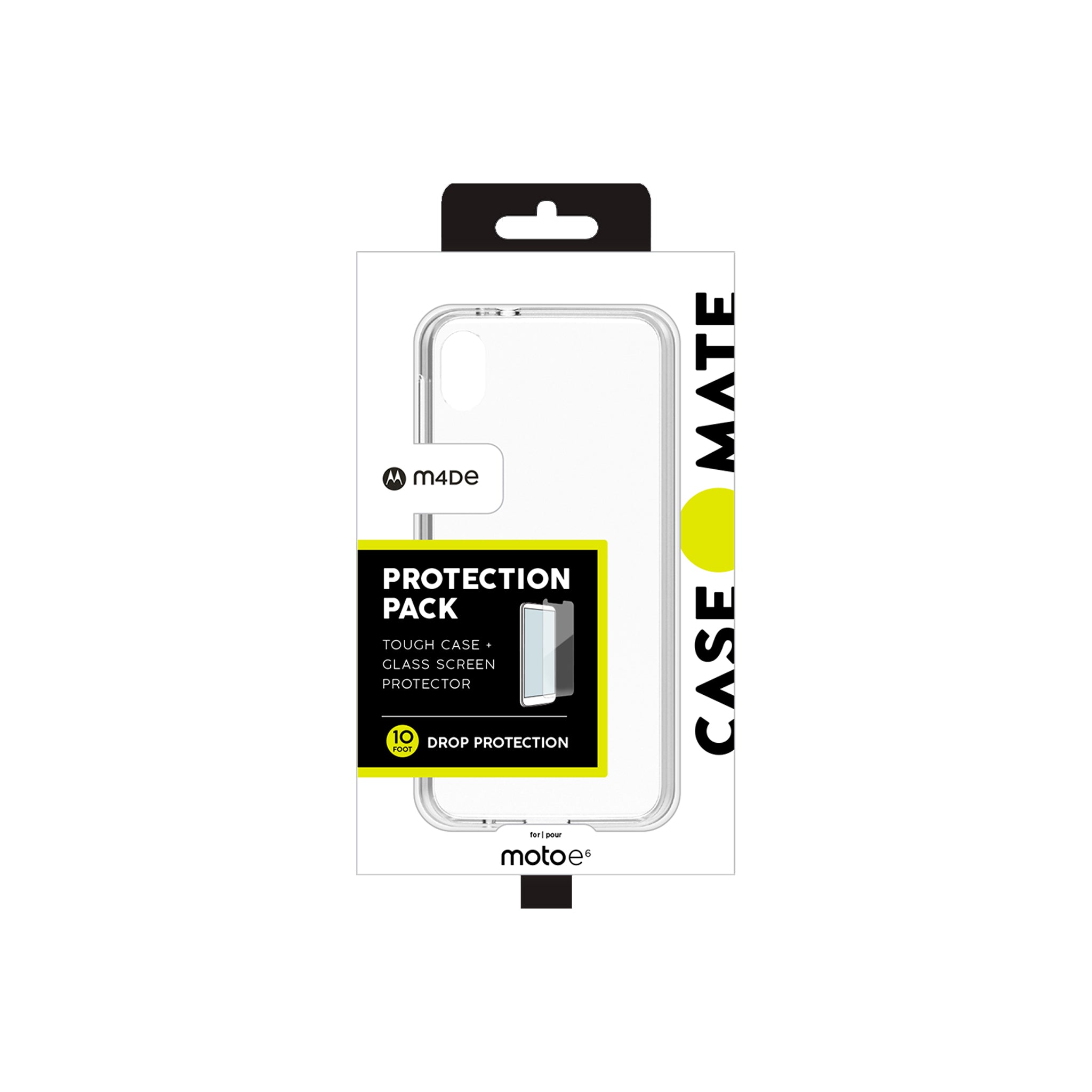 Case-mate - Protection Pack Tough Case And Glass Screen Protector For Motorola Moto E6 - Clear