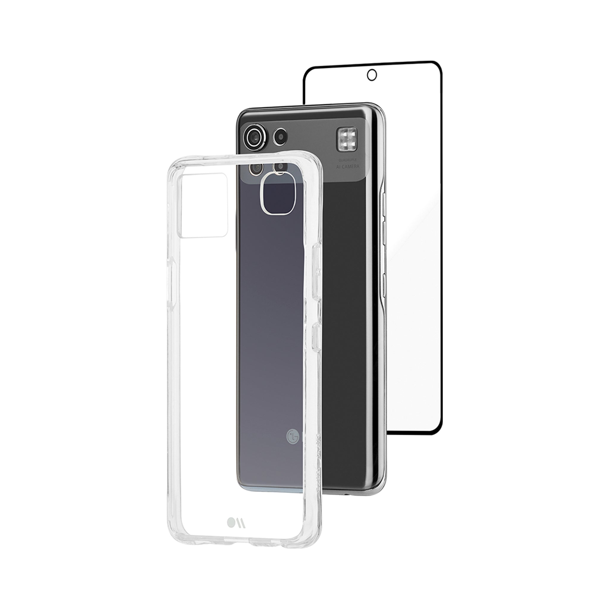 Case-mate - Protection Pack Tough Case And Glass Screen Protector For Lg Ace - Clear