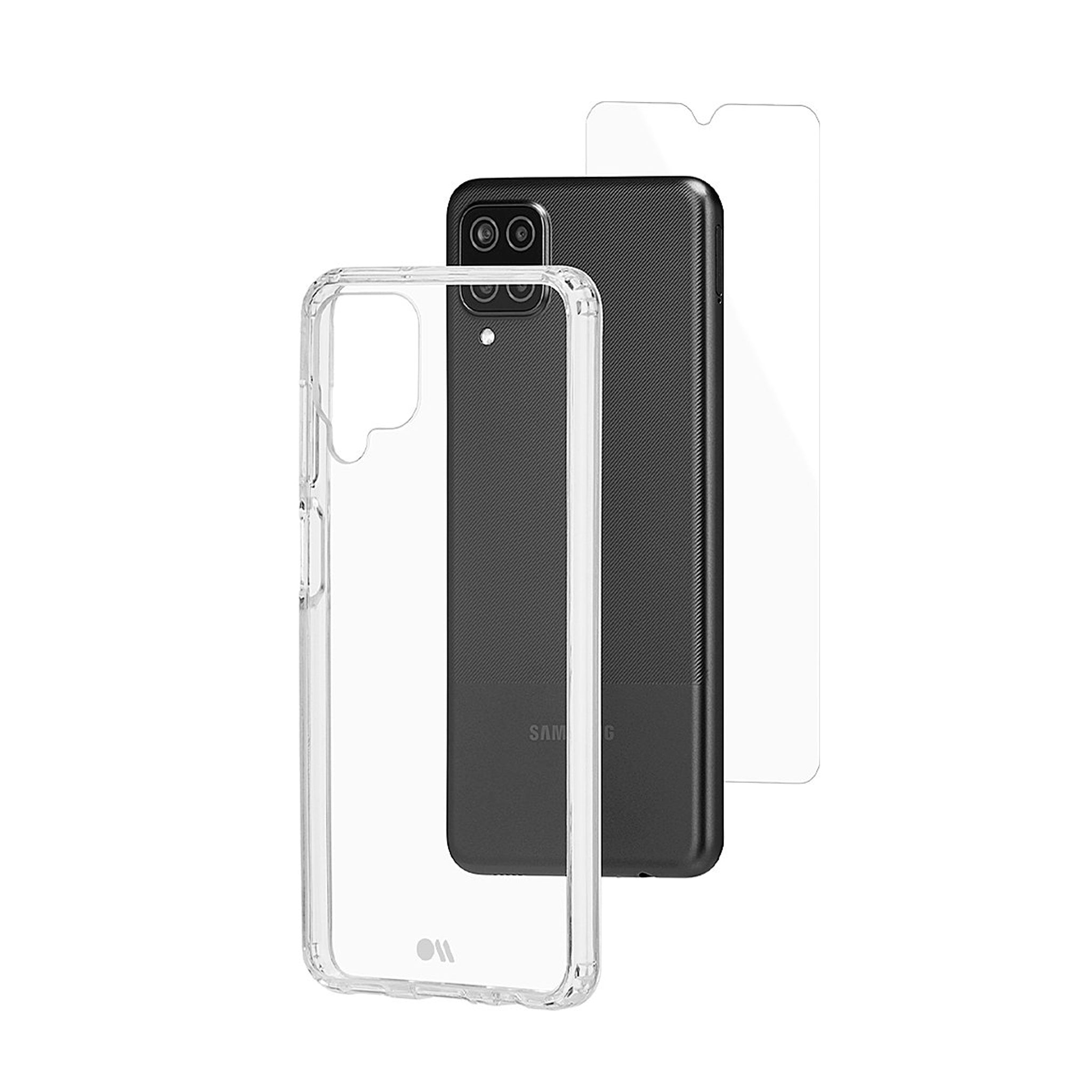 Case-mate - Protection Pack Tough Case And Glass Screen Protector For Samsung Galaxy A12 - Clear