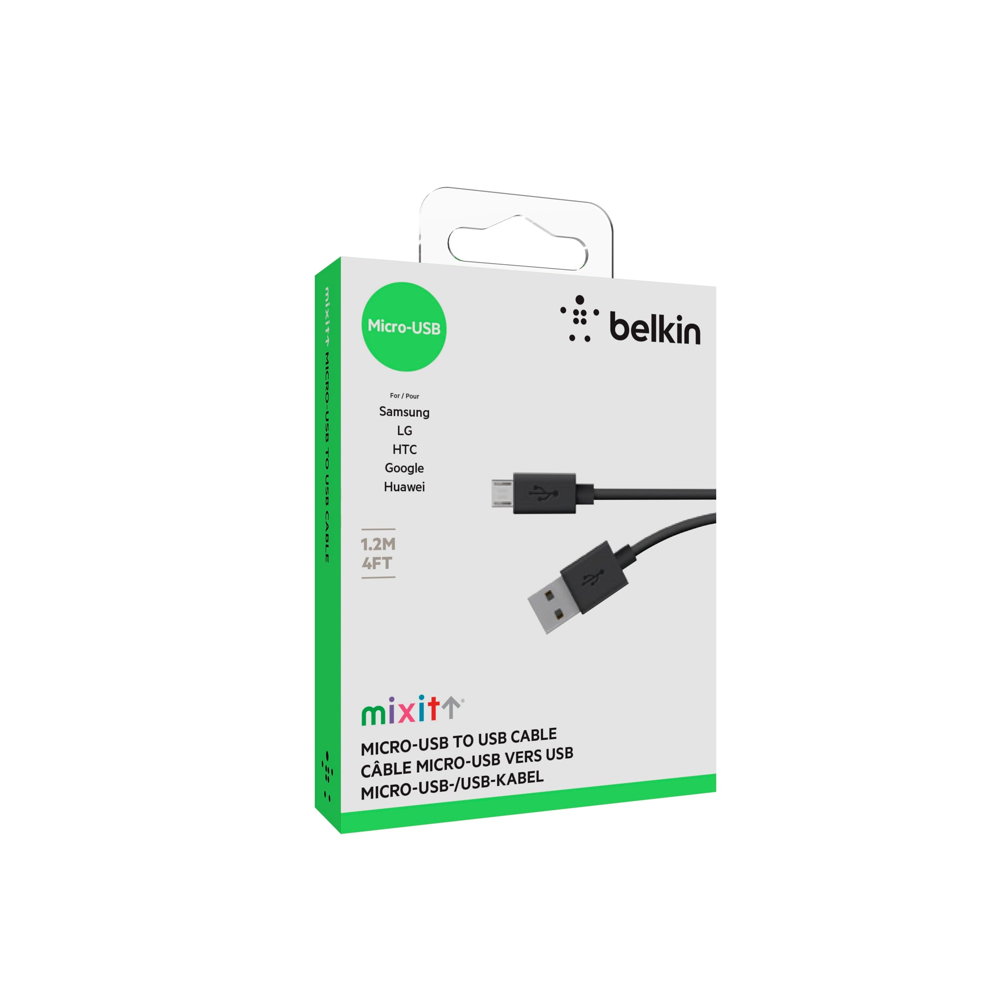 Belkin - Mixit Micro Usb Cable 10ft - Black