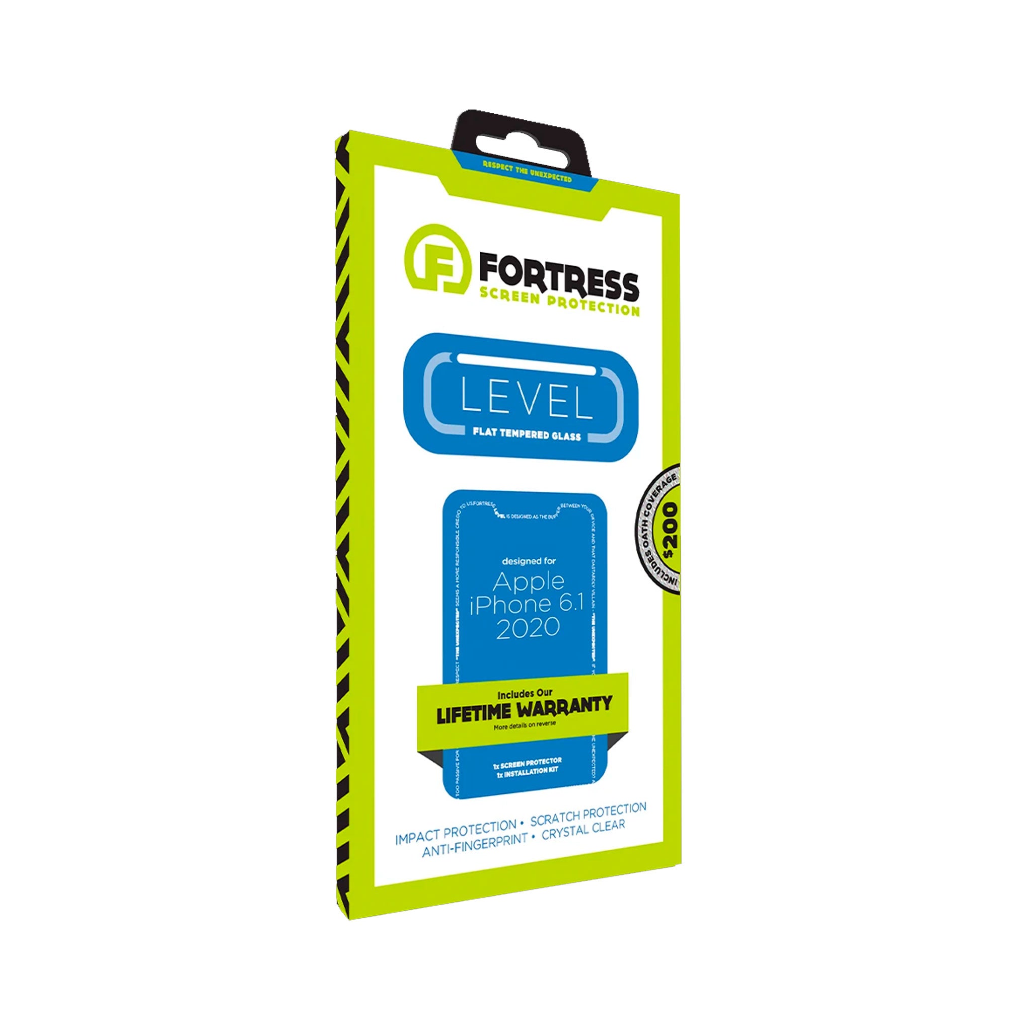 Fortress - Level $200 Oath Glass Screen Protector For Apple Iphone 12 / 12 Pro - Clear