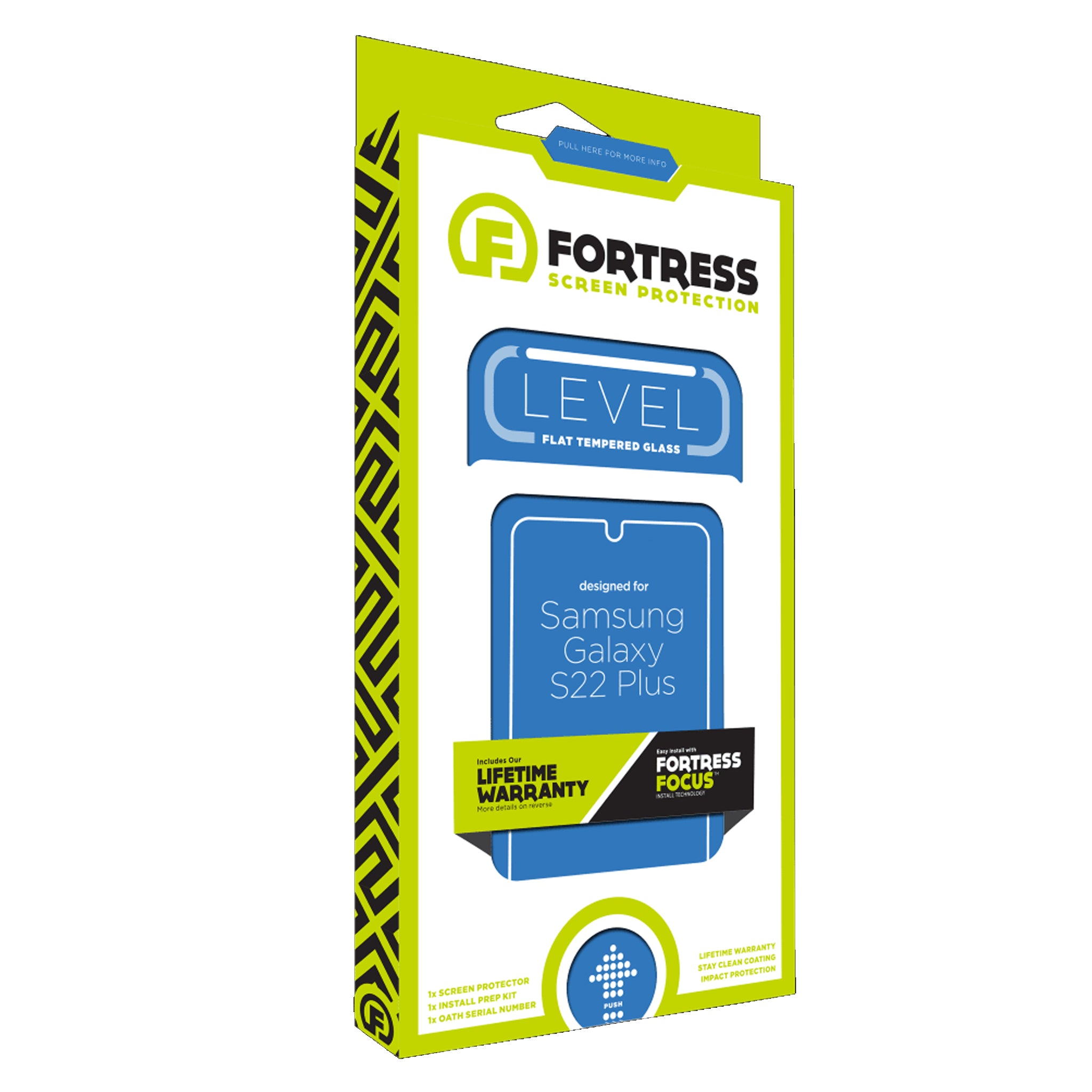 Fortress - Level Focus Glass Screen Protector For Samsung Galaxy S22 Plus - Clear