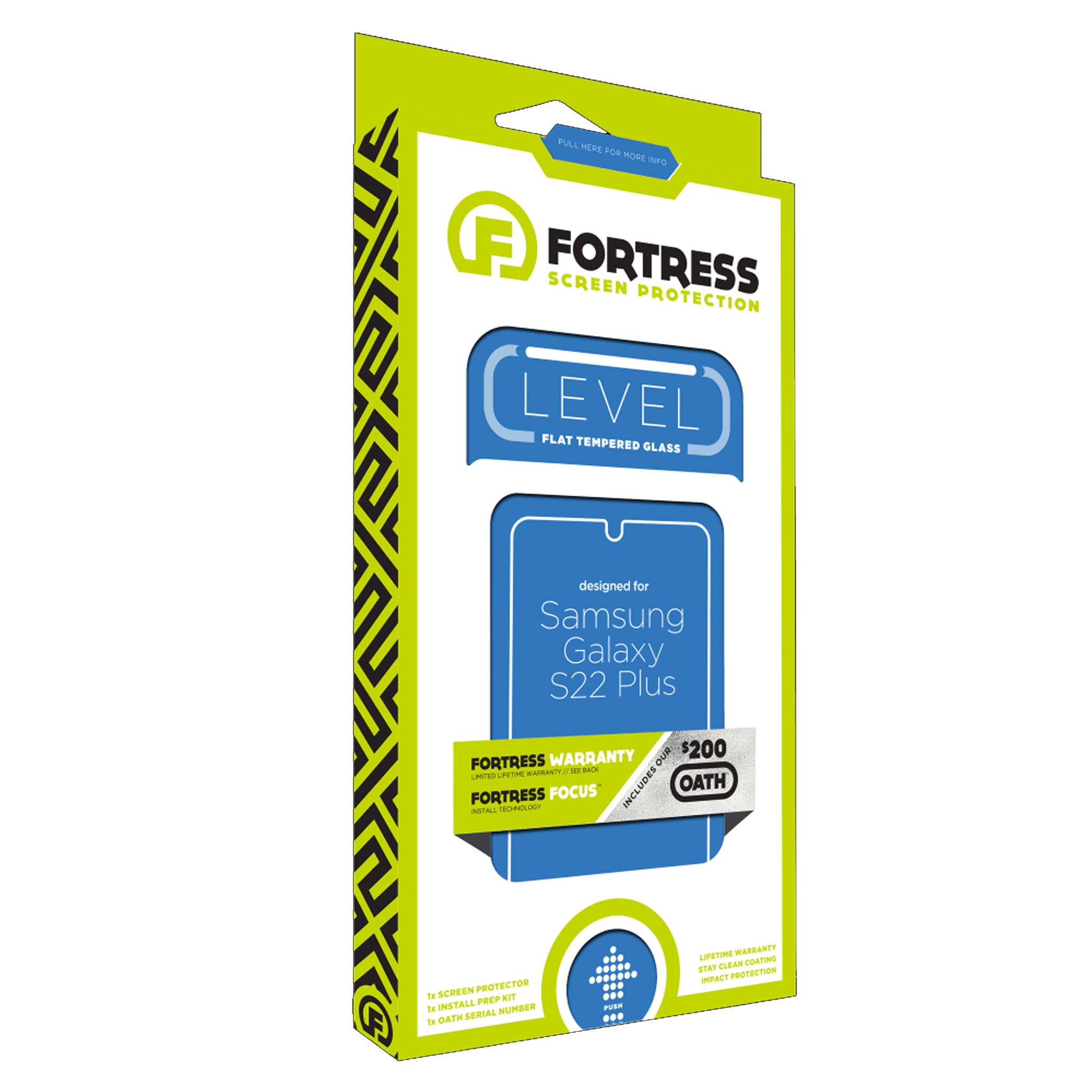 Fortress - Level Focus $200 Oath Glass Screen Protector For Samsung Galaxy S22 Plus - Clear