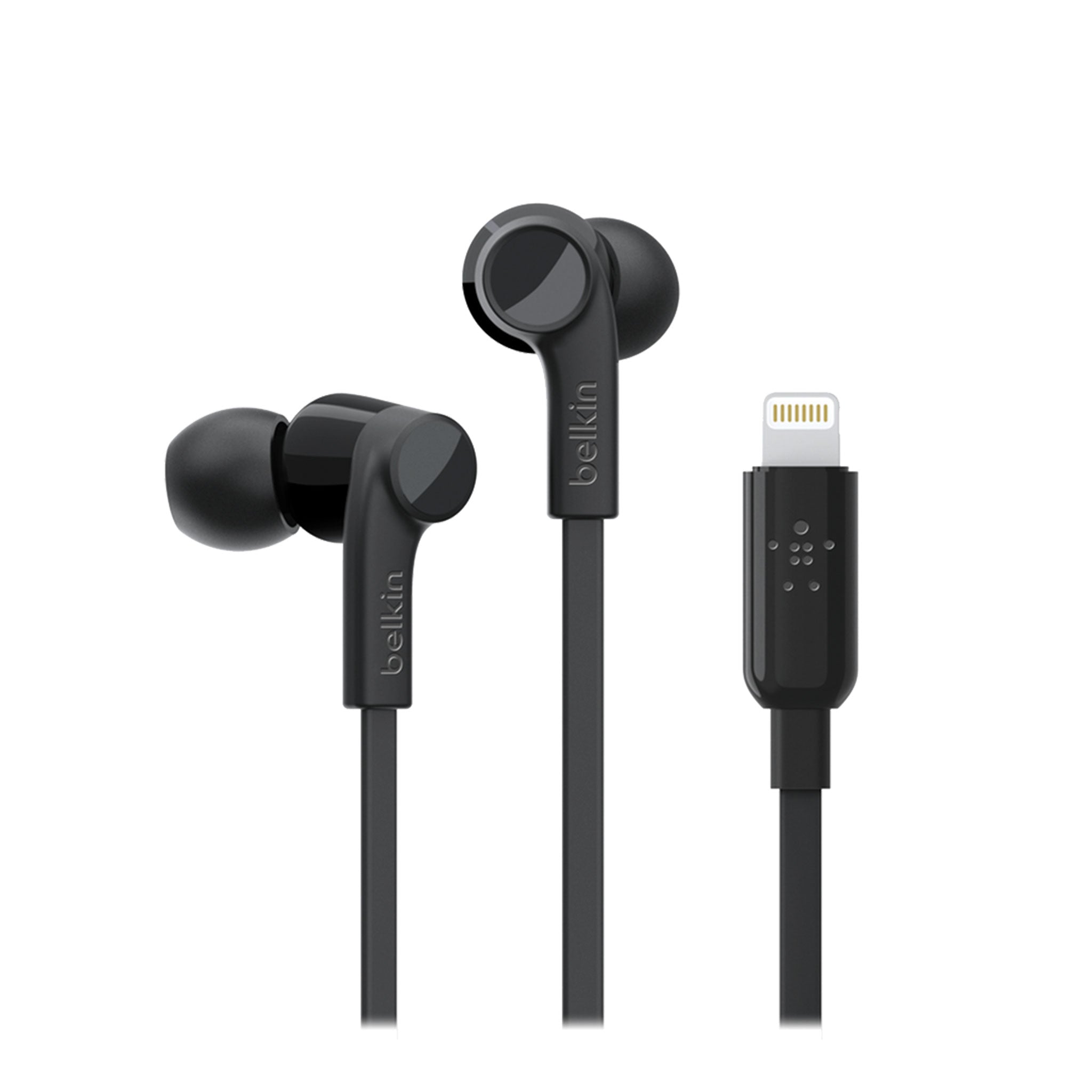Belkin - Soundform Apple Lightning In Ear Headphones - Black