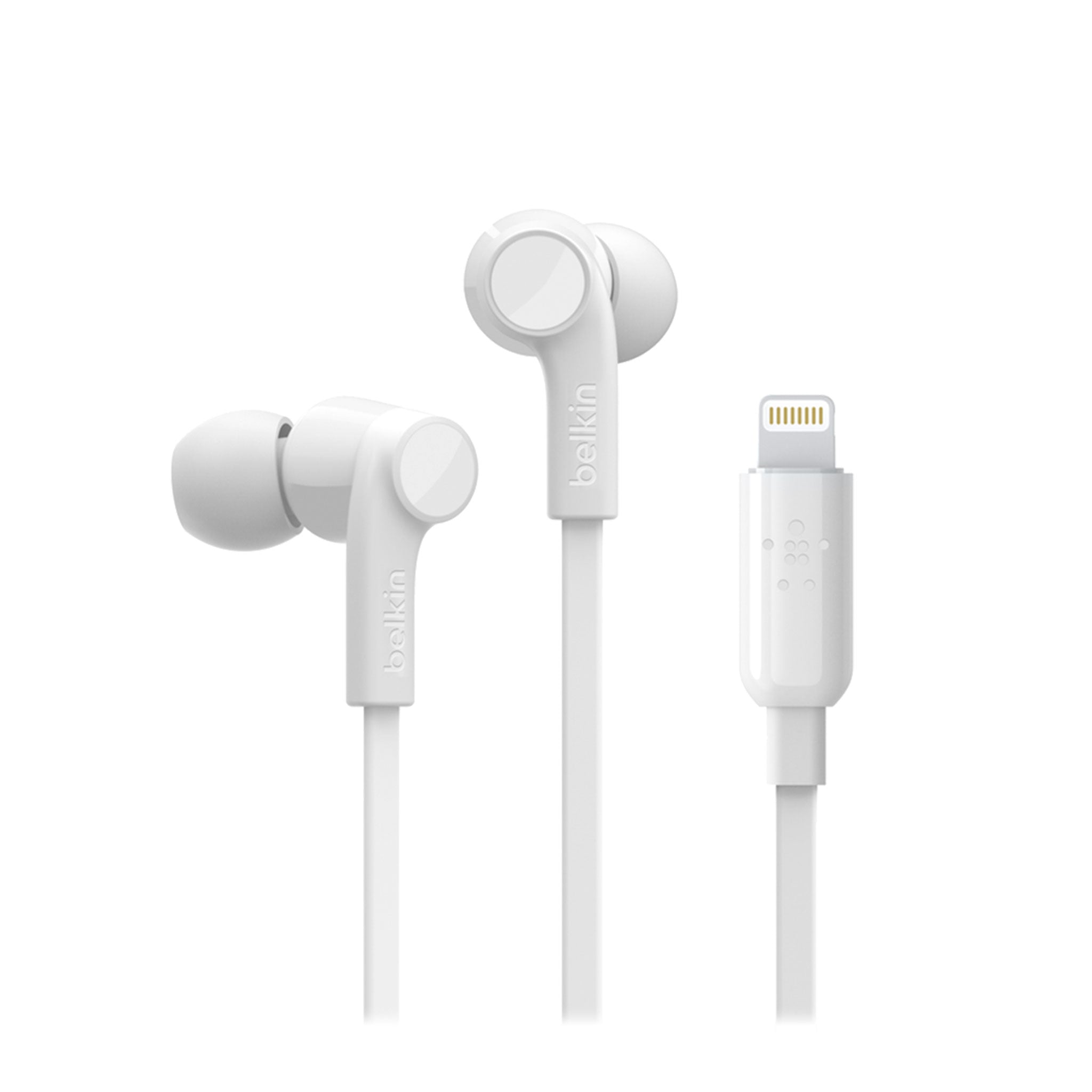 Belkin - Soundform Apple Lightning In Ear Headphones - White
