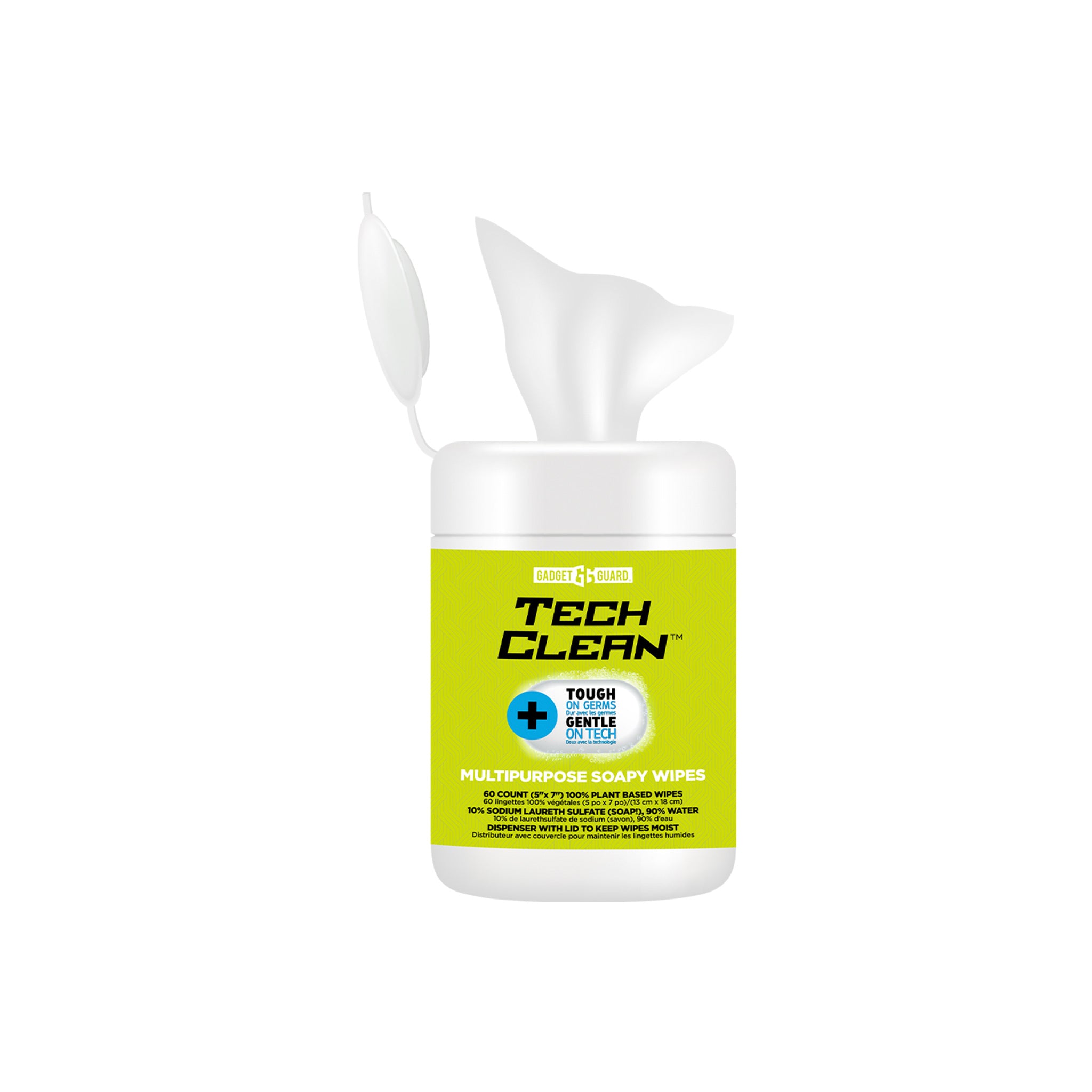 Gadget Guard - Techclean Soapy Wipes - 60 Pack