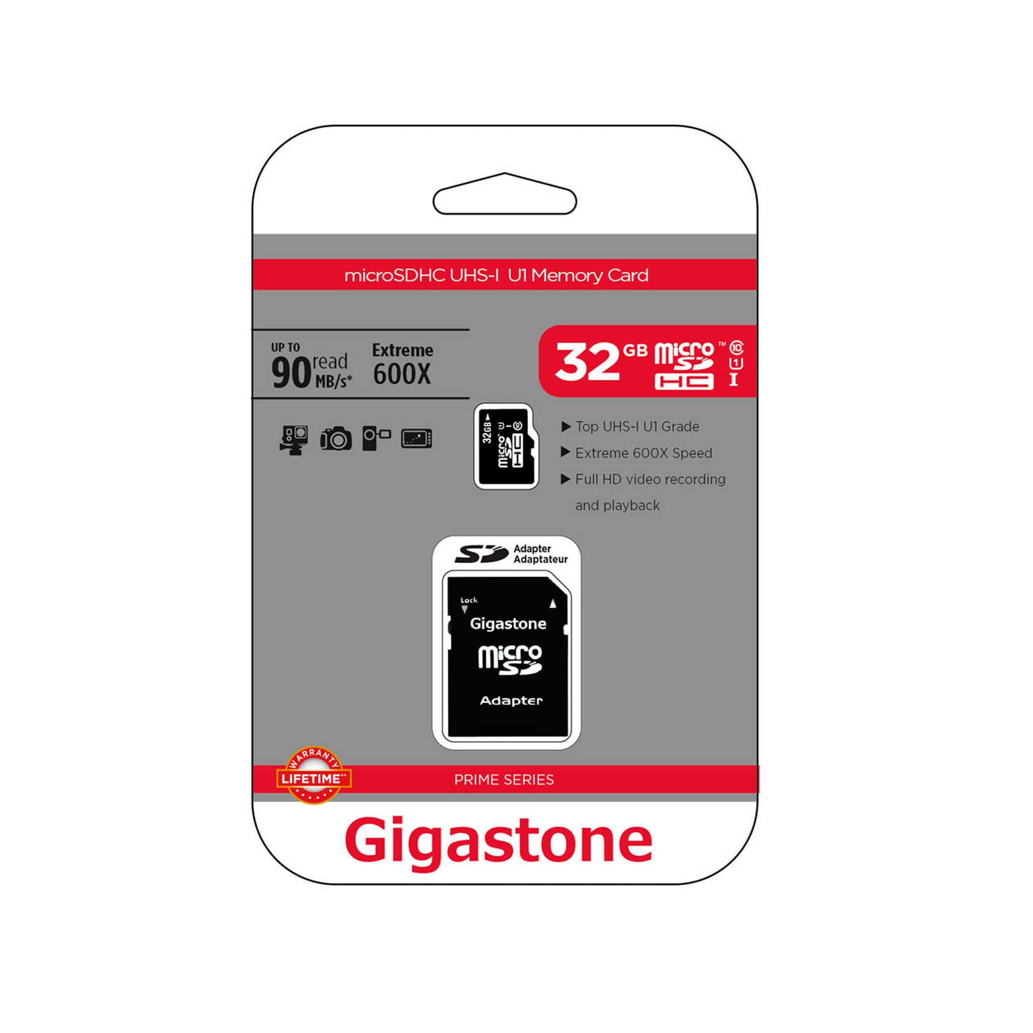 Gigastone - Microsdhc Memory Card 32gb - Black