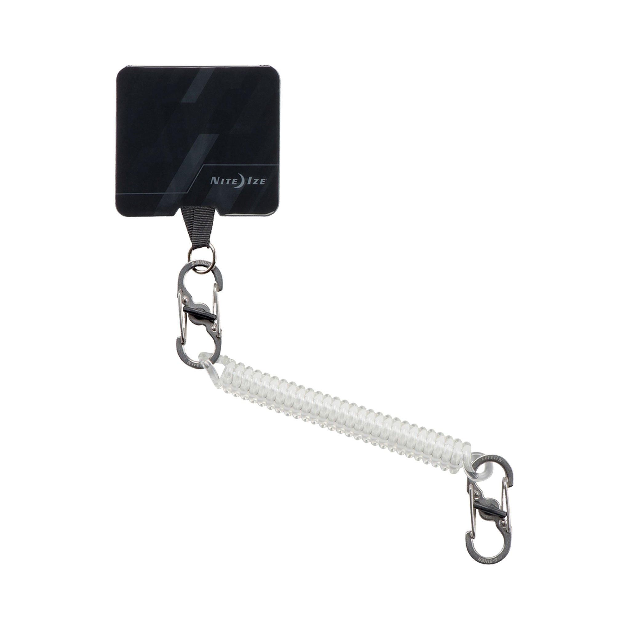 Nite Ize - Hitch Phone Anchor And Coiled Tether - Stainless And Clear