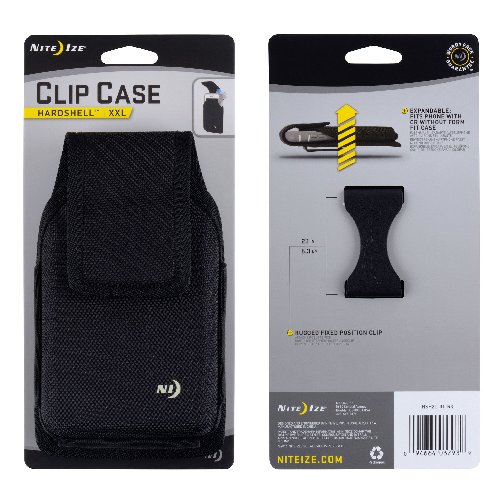 Nite Ize - Clip Case Hardshell Xxl Vertical Pouch - Black