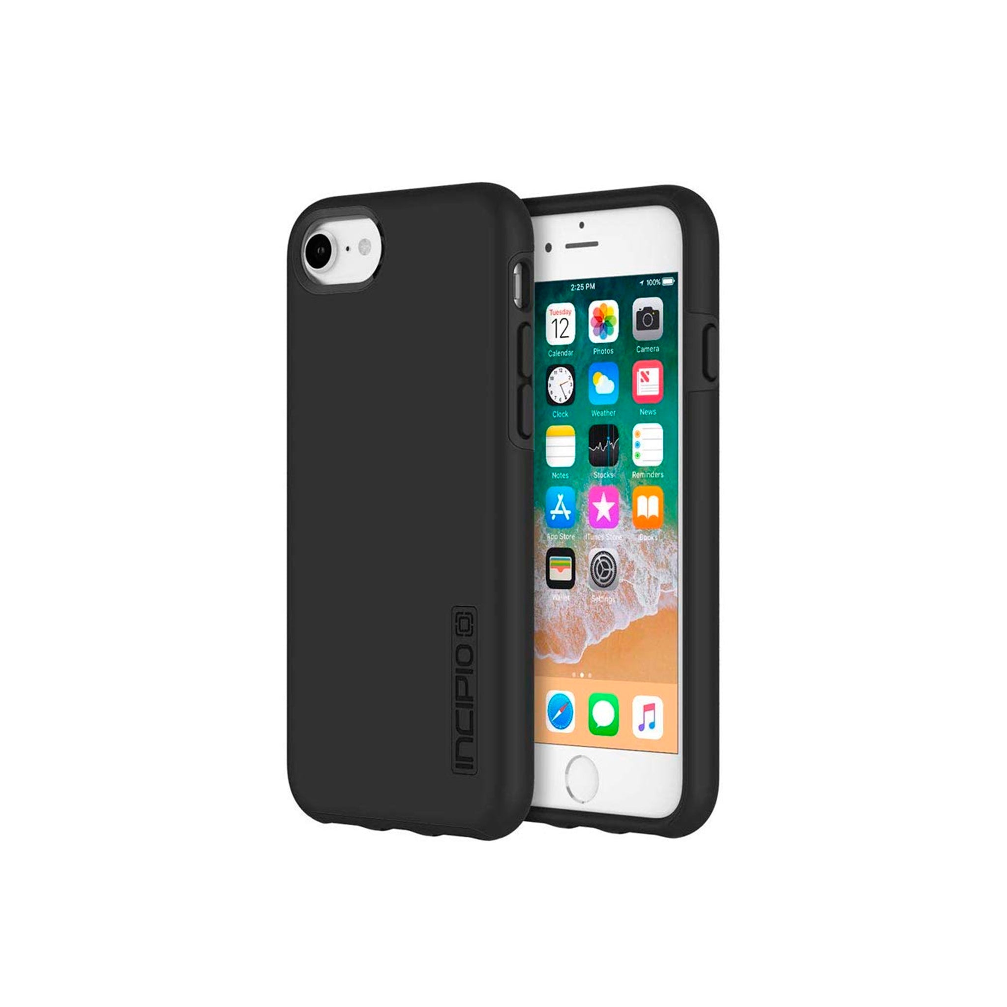 Incipio - DualPro Case for Apple iPhone SE / 8 / 7 / 6S / 6 - Black