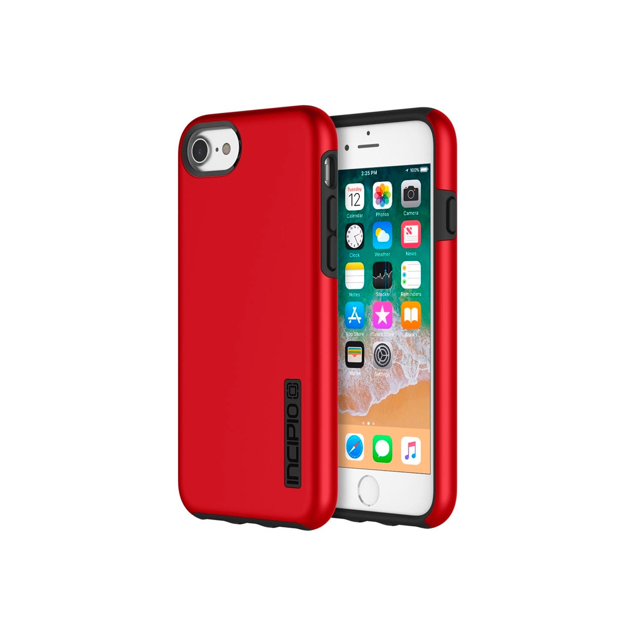 Incipio - DualPro Case For Apple iPhone Se / 8 / 7 / 6s / 6 - Iridescent Red And Black
