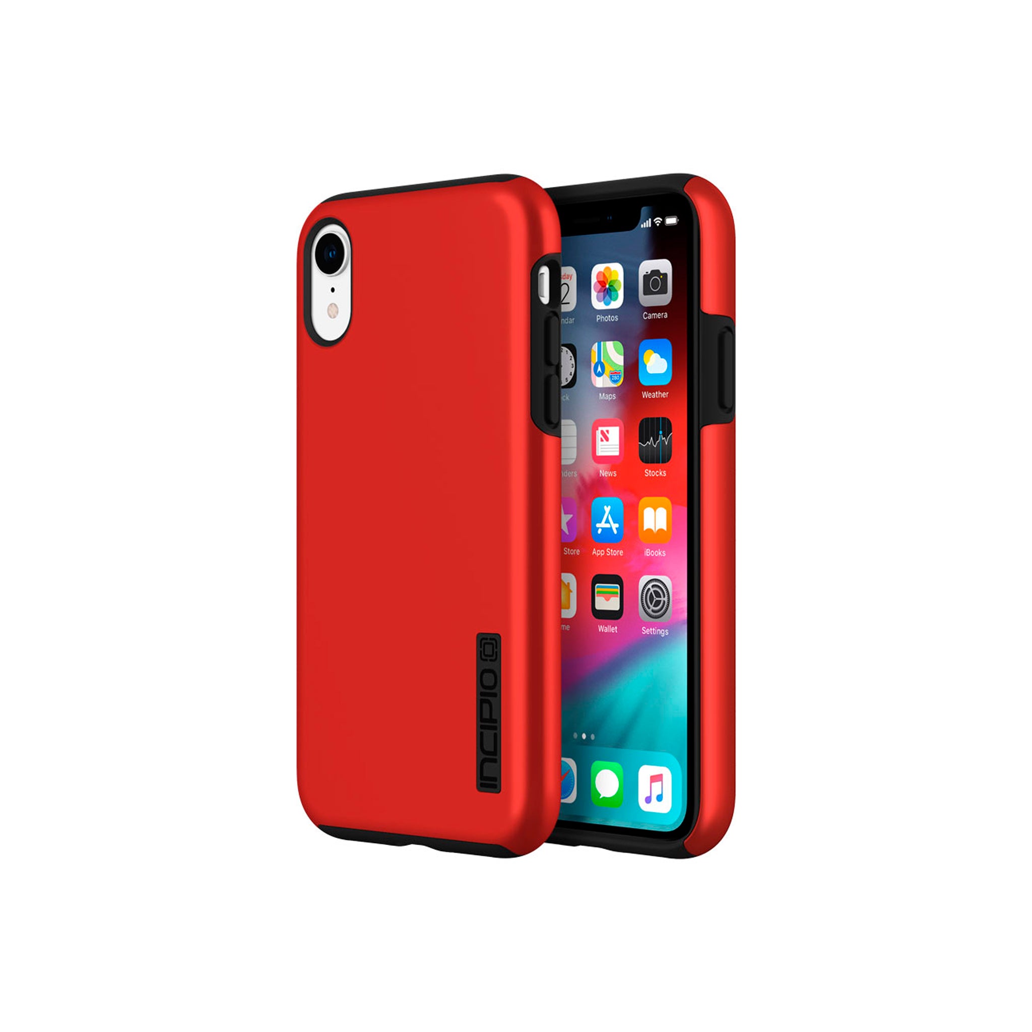 Incipio - DualPro Case For Apple iPhone Xr - Iridescent Red And Black
