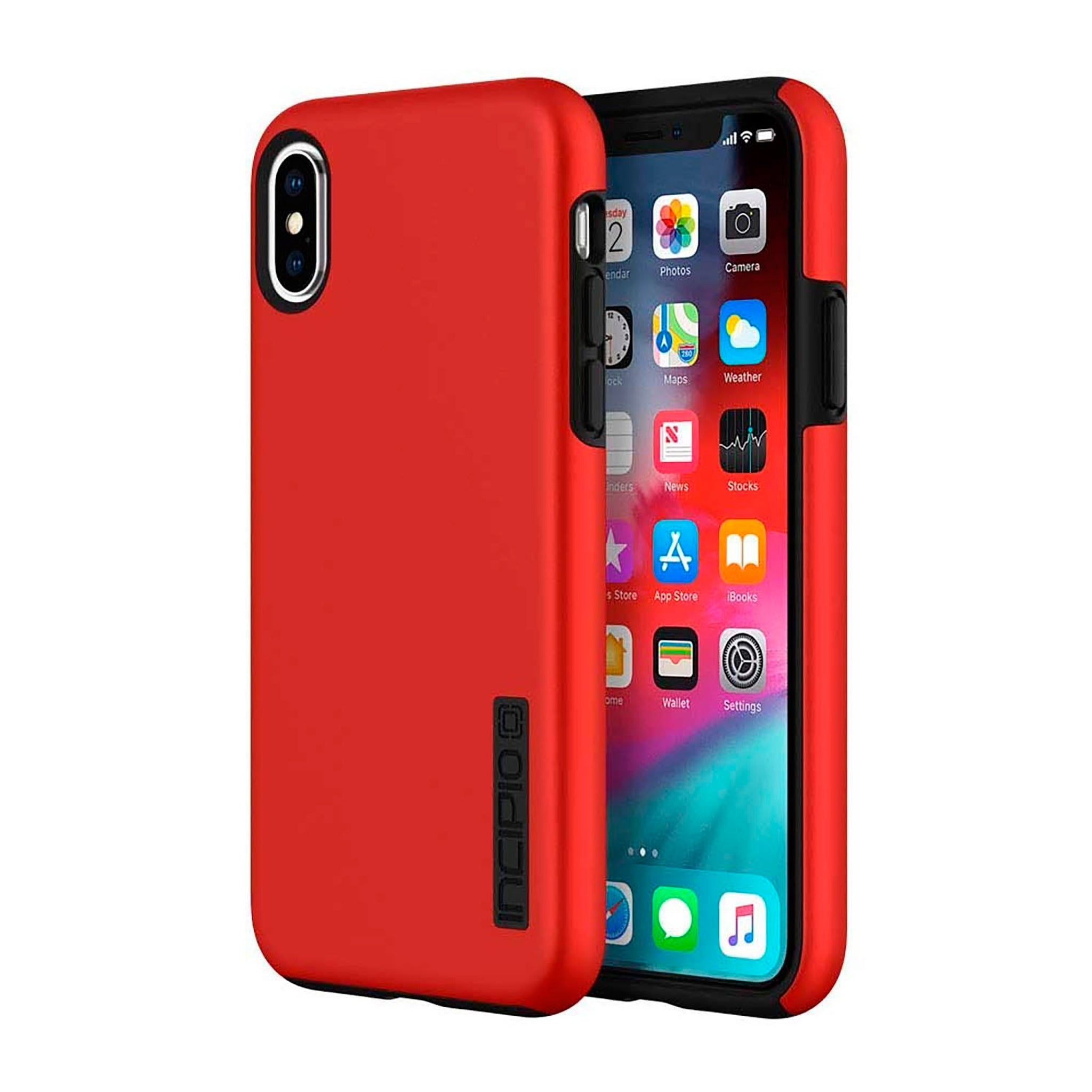 Incipio - Dualpro Case For Apple Iphone Xs Max - Iridescent Red And Black