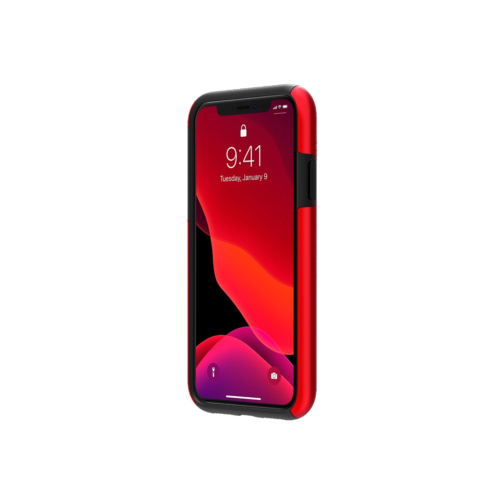 Incipio - DualPro Case For Apple iPhone 11 - Iridescent Red And Black