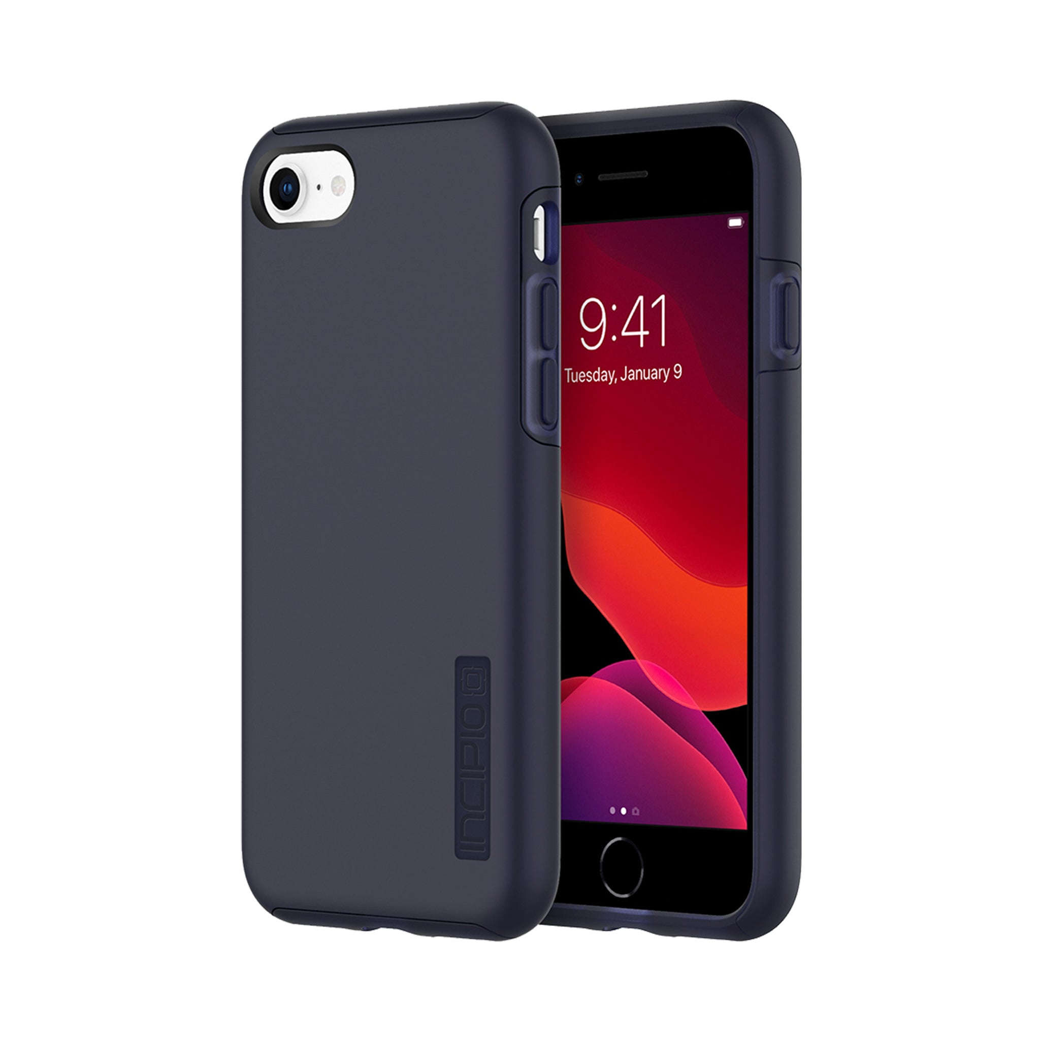 Incipio - Dualpro Case For Apple Iphone Se / 8 / 7 / 6s / 6 - Midnight Blue
