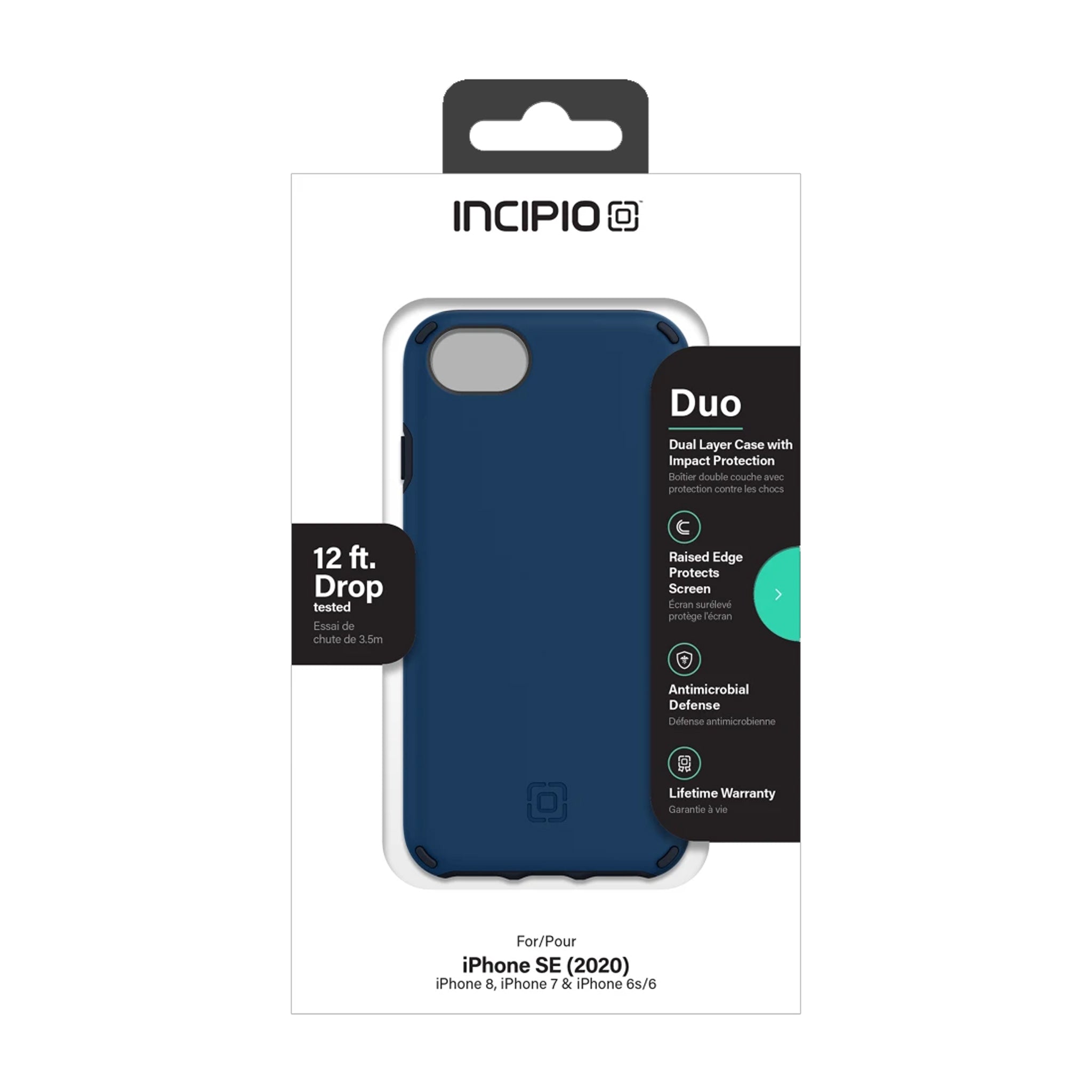 Incipio Duo Case for Apple iPhone SE 2022 / SE / 8 / 7 / 6s / 6 Blue