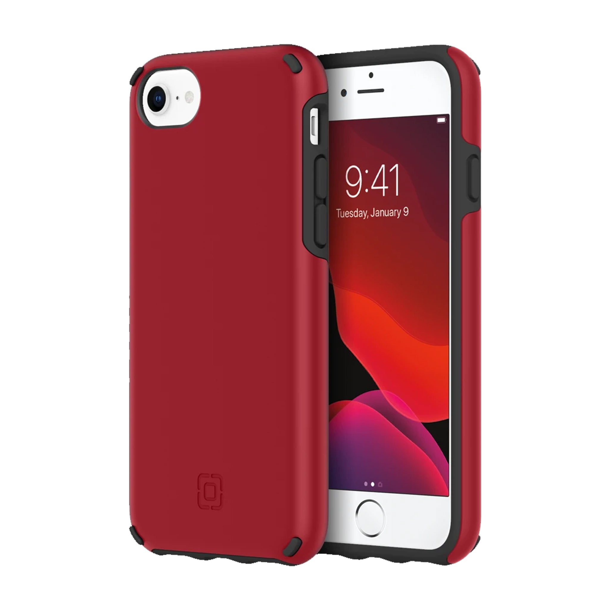 Incipio - Duo Case For Apple Iphone Se 2022 / Se / 8 / 7 / 6s / 6 - Salsa Red And Black