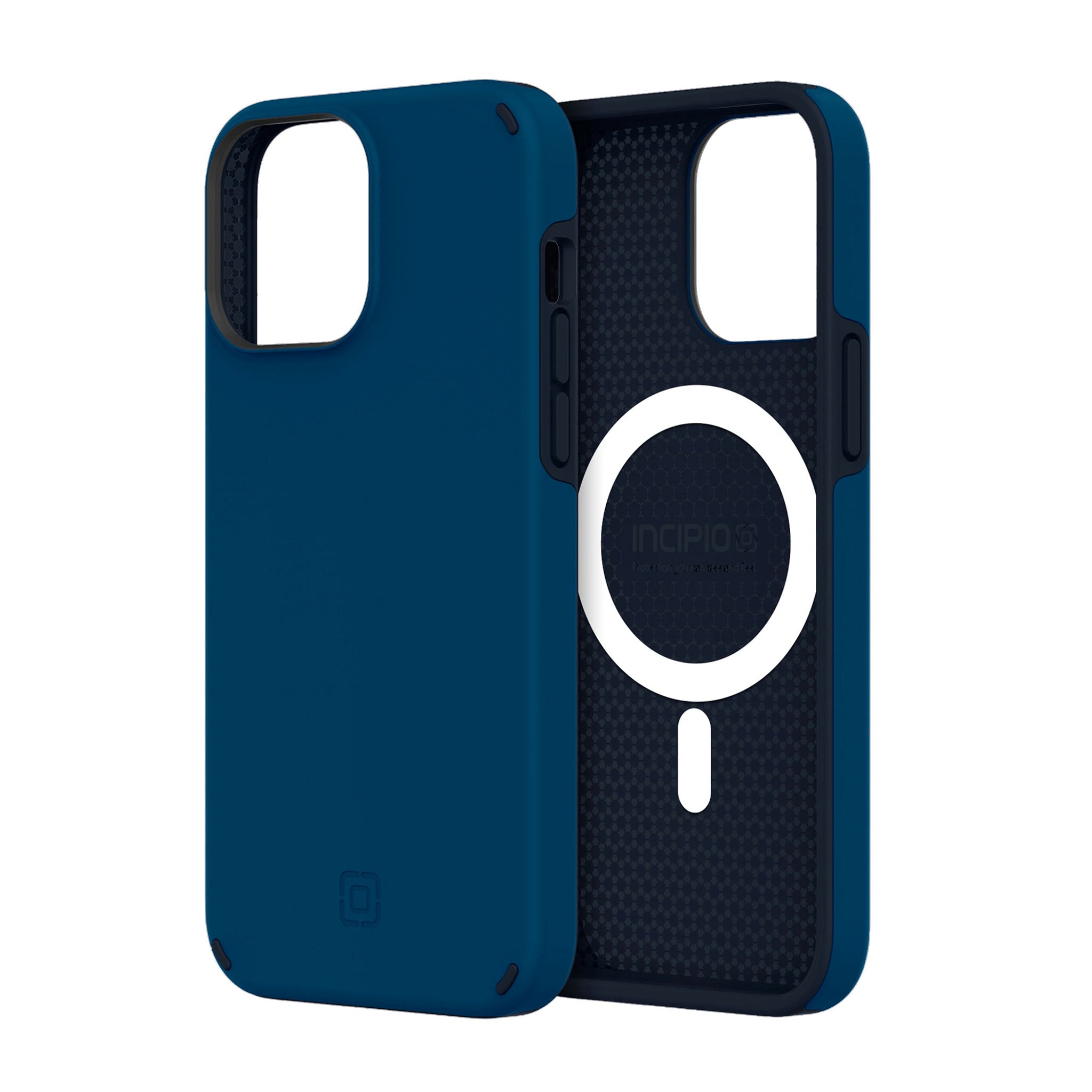 Incipio - Duo Magsafe Case For For Apple Iphone 13 Pro Max / 12 Pro Max - Dark Denim And Stealth Blue