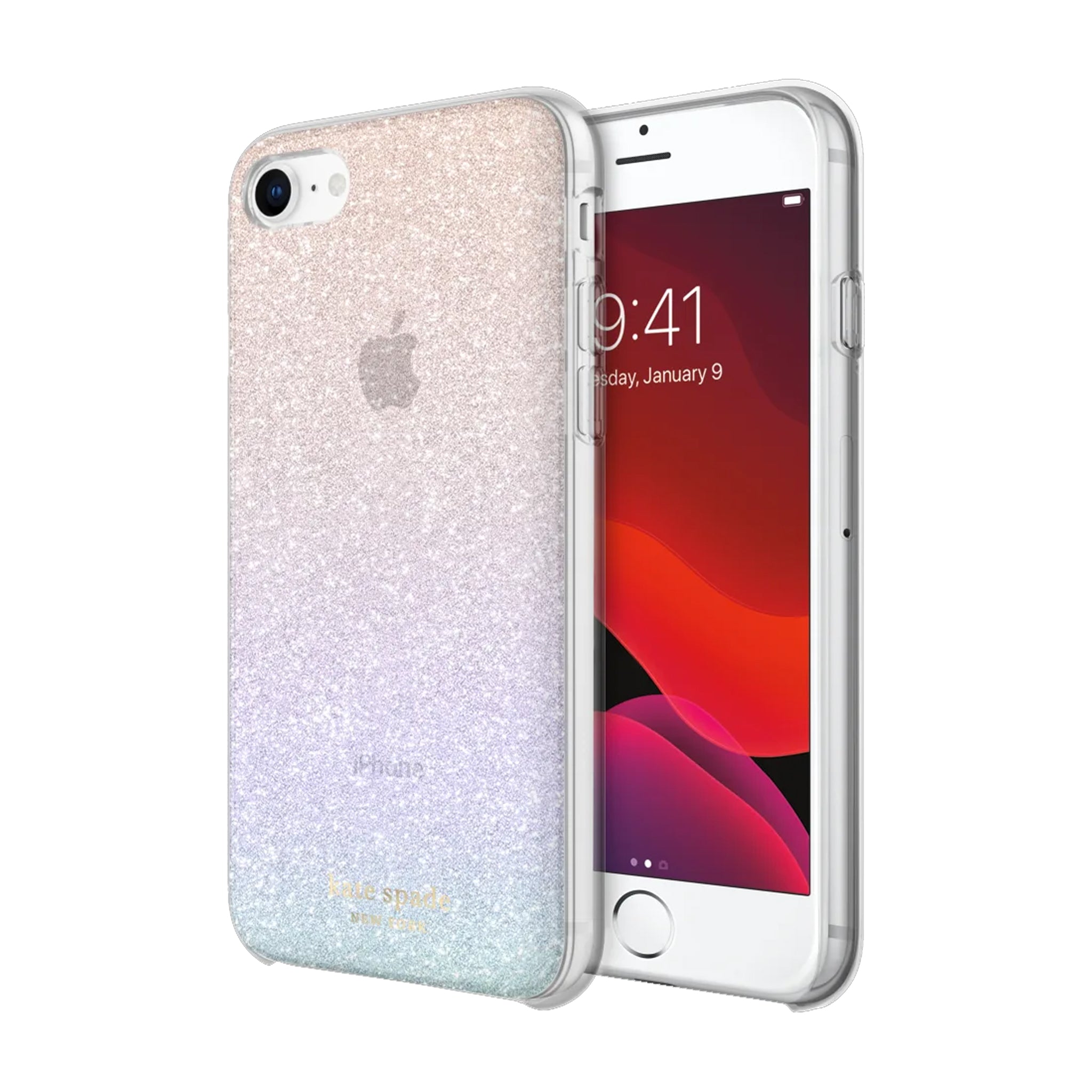 Kate Spade - Hardshell Case For Apple Iphone 2022 / Se / 8 / 7 / 6s / 6 - Ombre Glitter