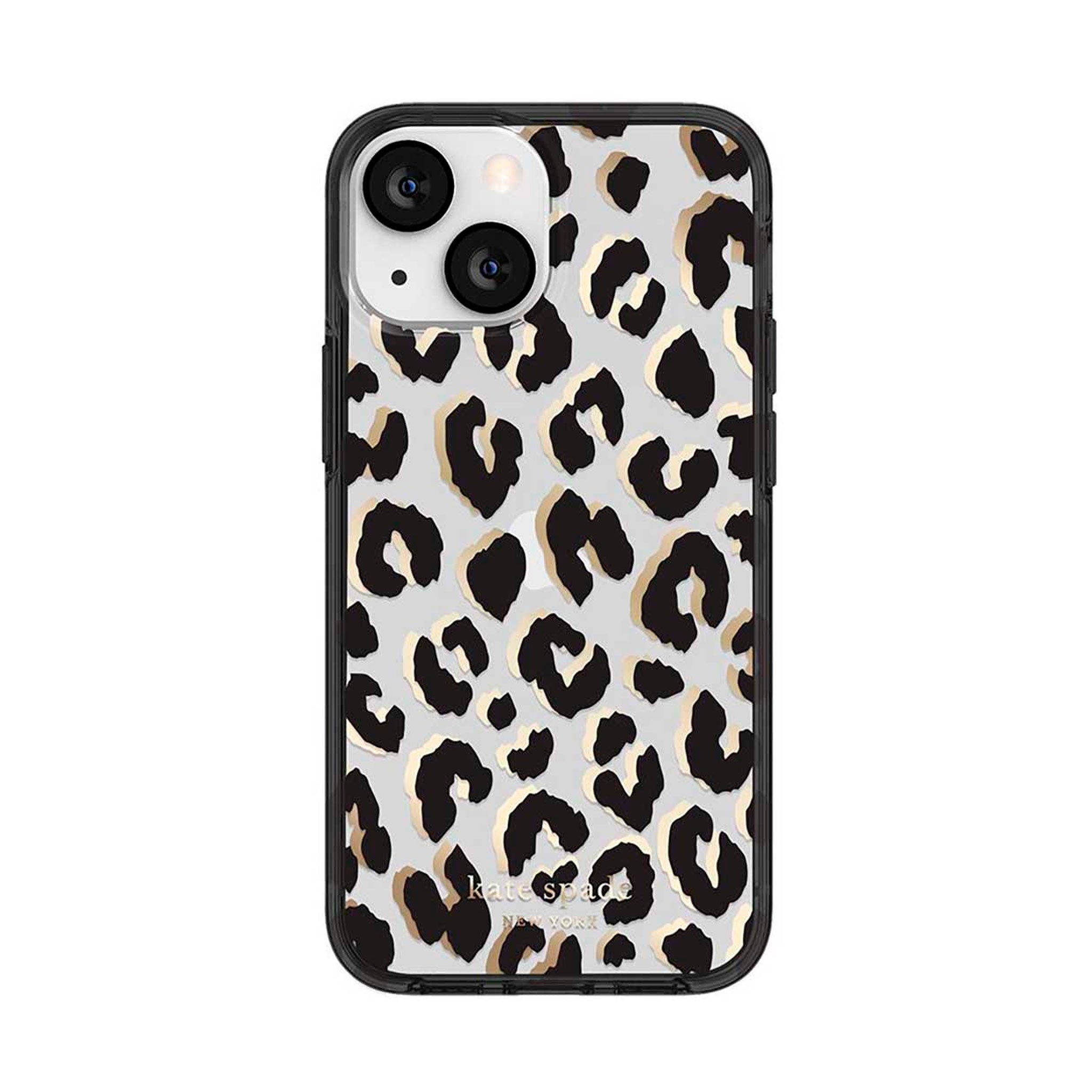 Kate Spade - Hardshell Case For Apple iPhone 13 Mini - City Leopard Black