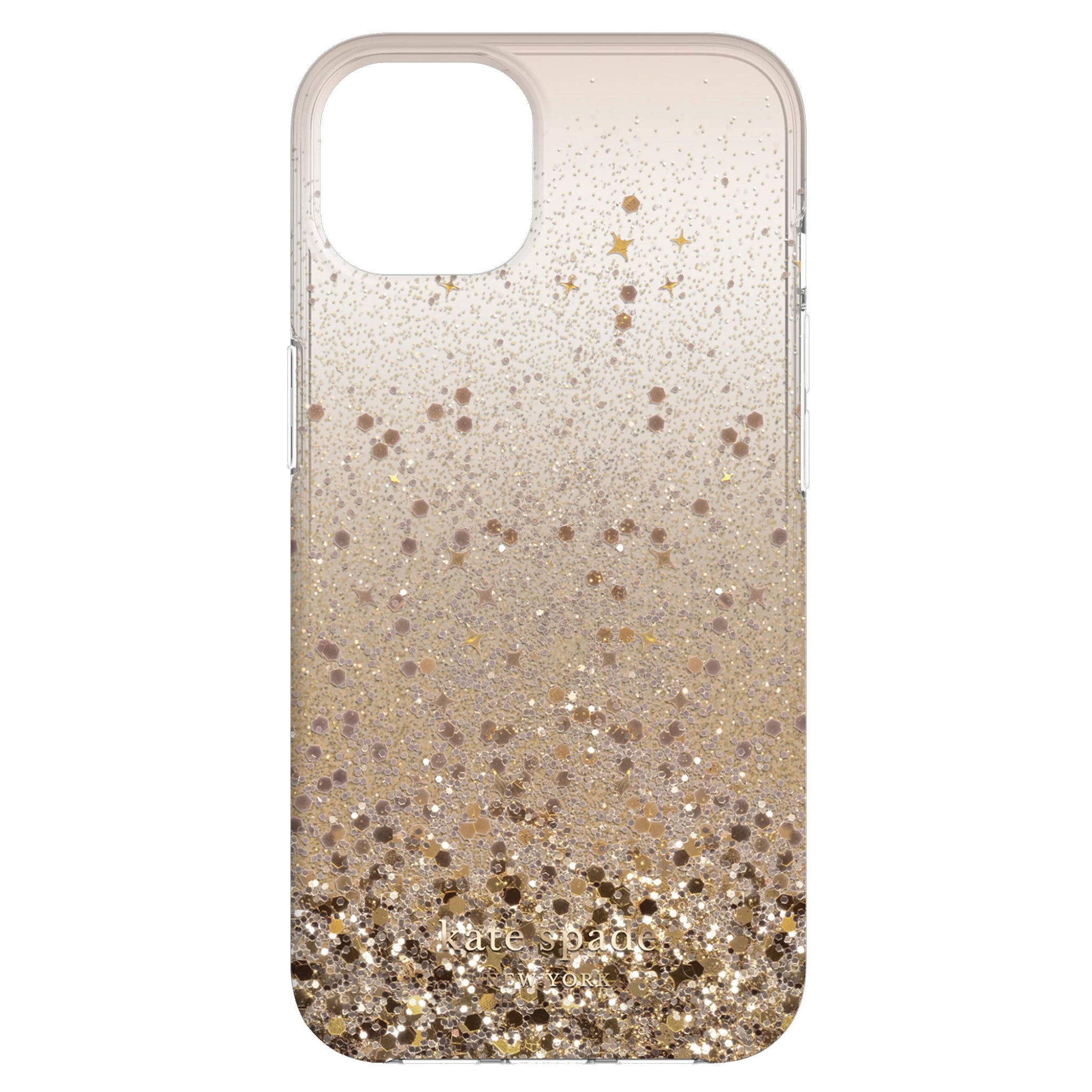 Kate Spade - Hardshell Case For Apple iPhone 13 - Chunky Glitter Champagne