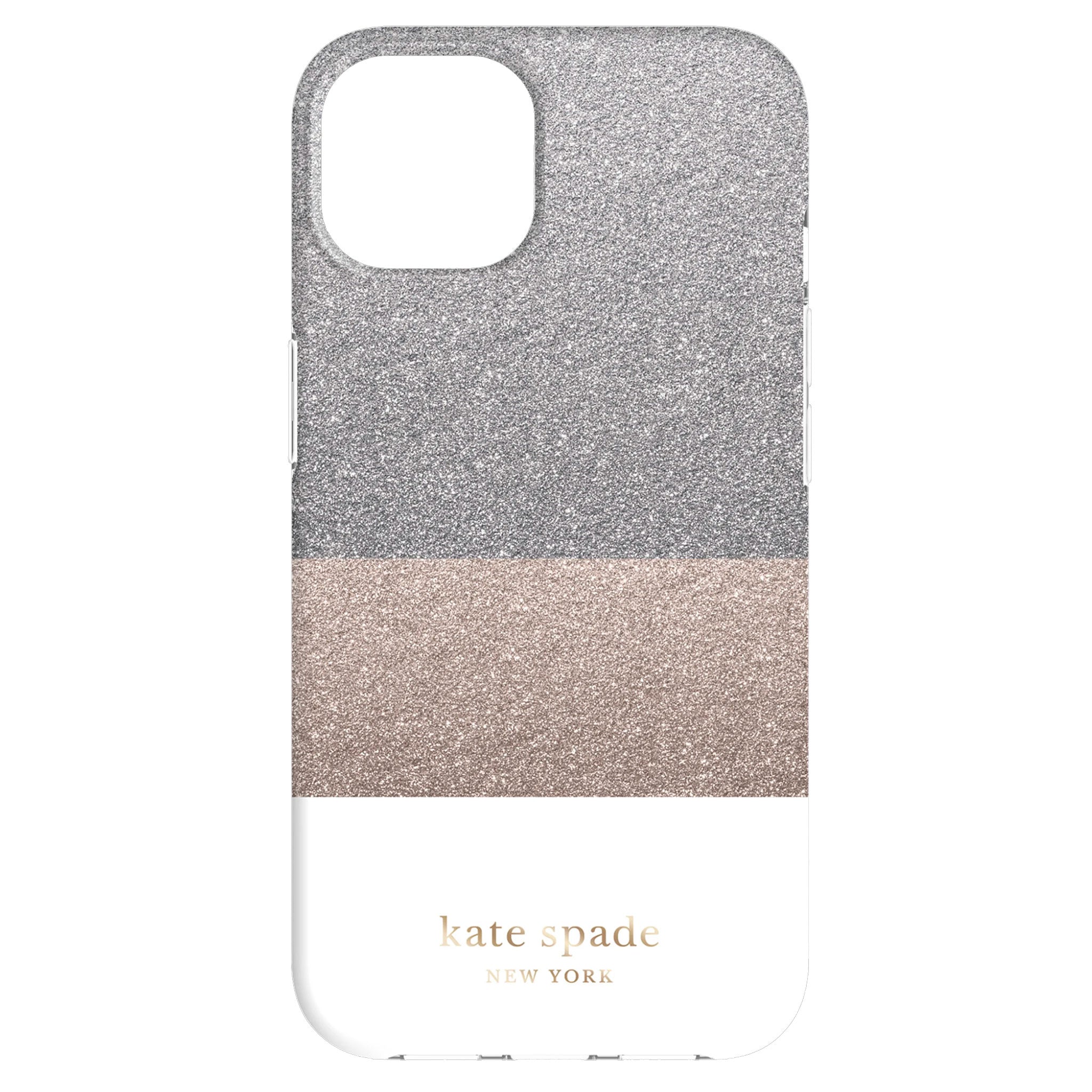 Kate Spade - Hardshell Case For Apple iPhone 13 - Glitter Block White