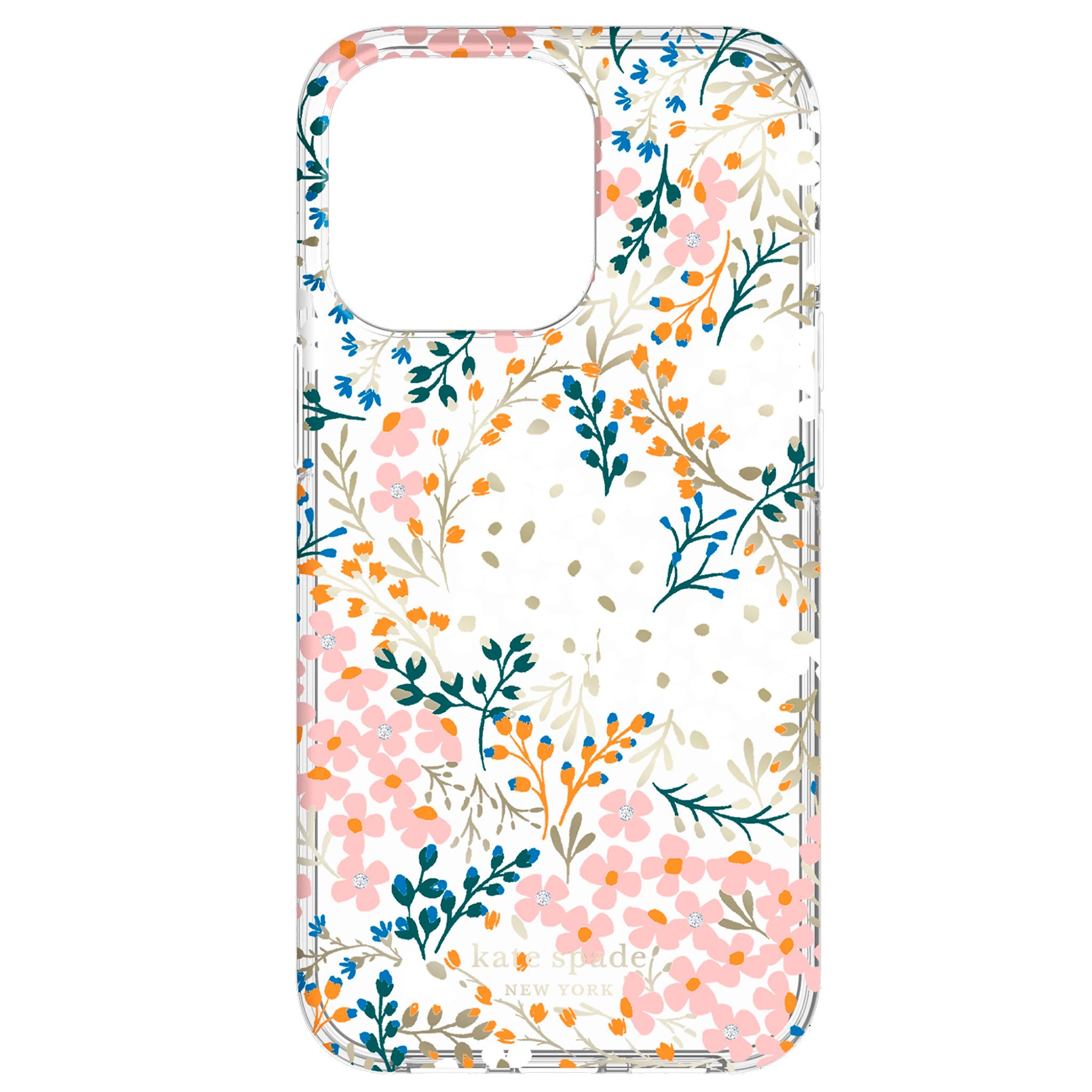 Kate Spade - Hardshell Case For Apple iPhone 13 - Multi Floral Rose And Pacific Green