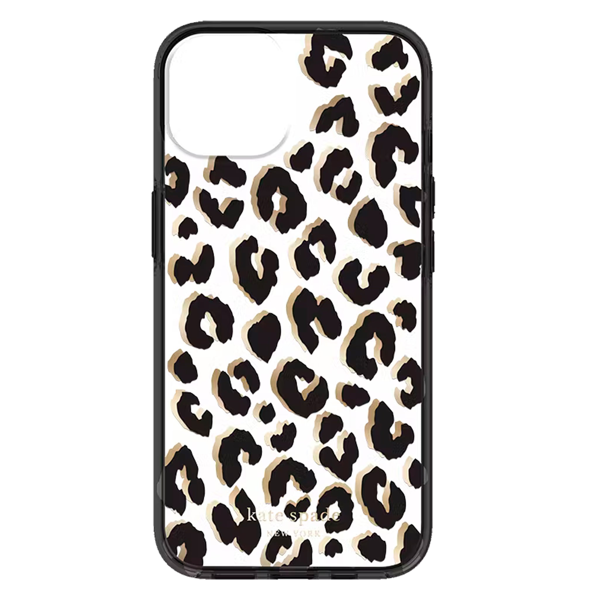 Kate Spade - New York Protective Hardshell Case For Apple Iphone 14 / Iphone 13 - City Leopard Black