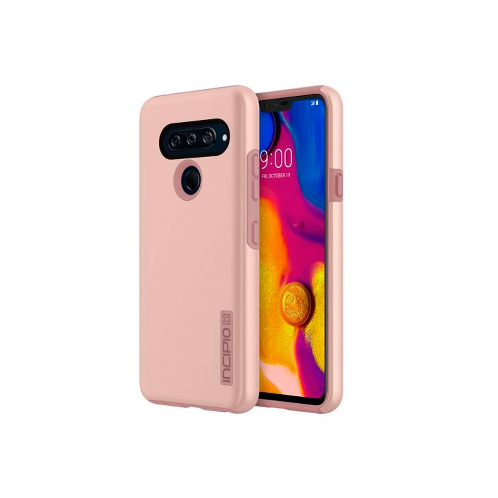 Incipio - DualPro Case For LG V40 Thinq - Iridescent Rose Gold And Pink