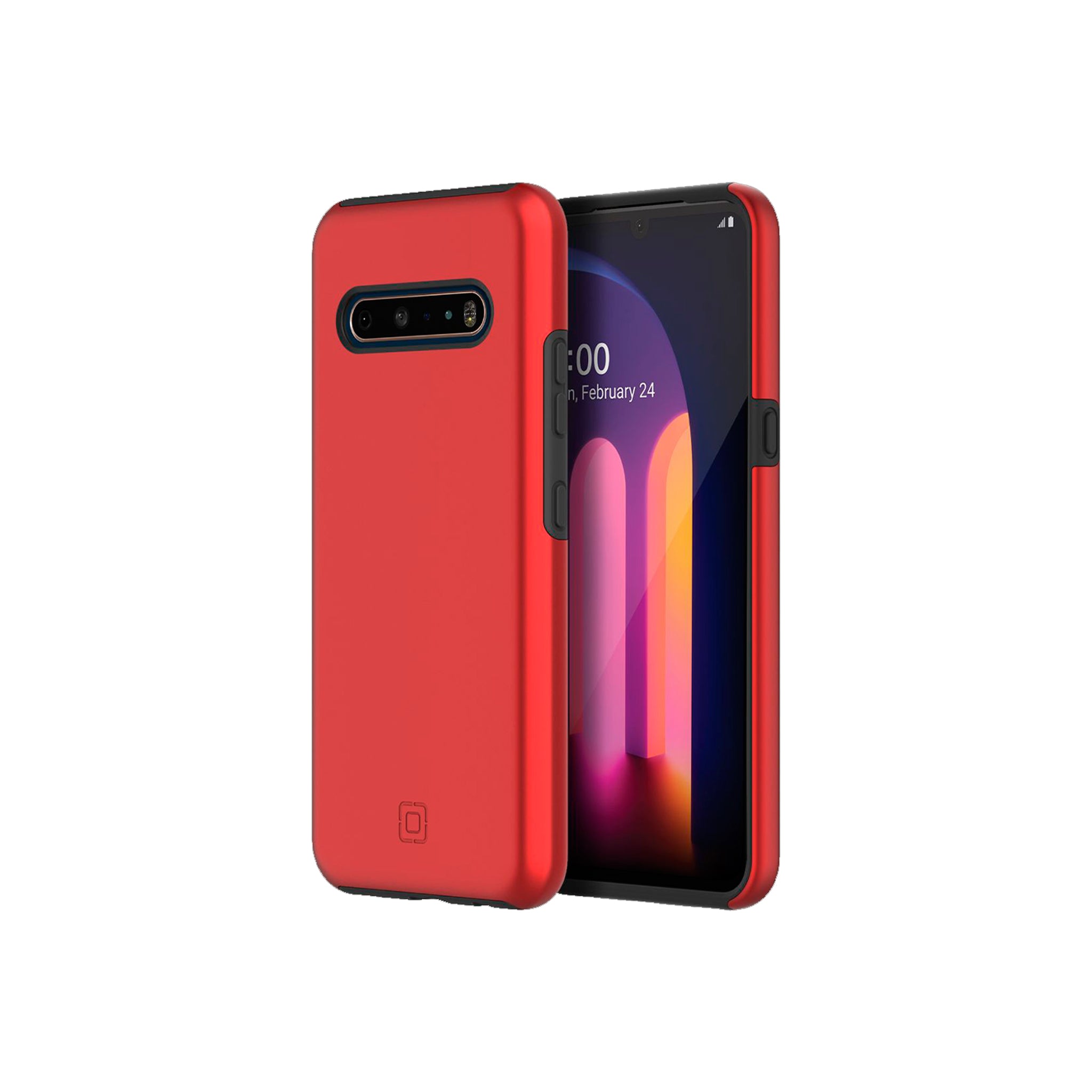 Incipio - DualPro Case For Lg V60 Thinq - Iridescent Red And Black