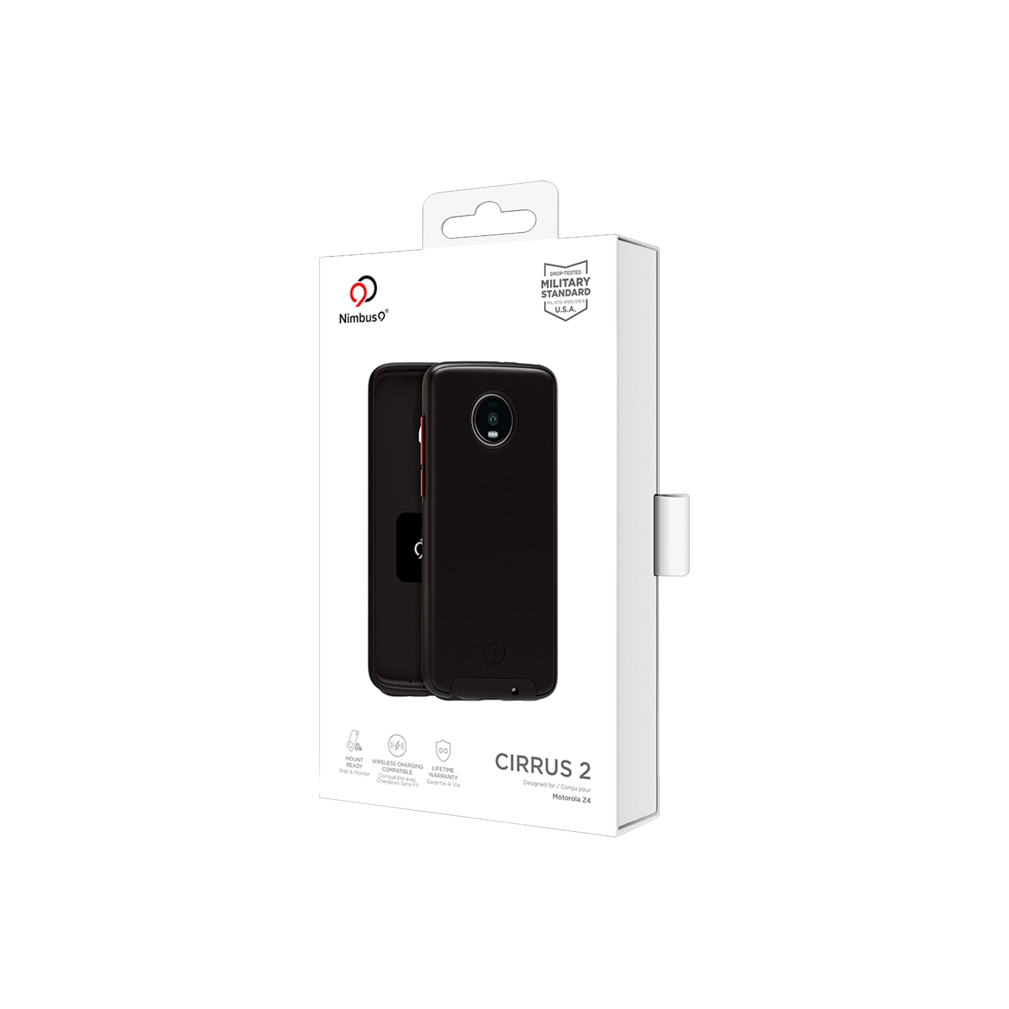 Nimbus9 - Cirrus 2 Case For Motorola Moto Z4 / Z4 Play - Black