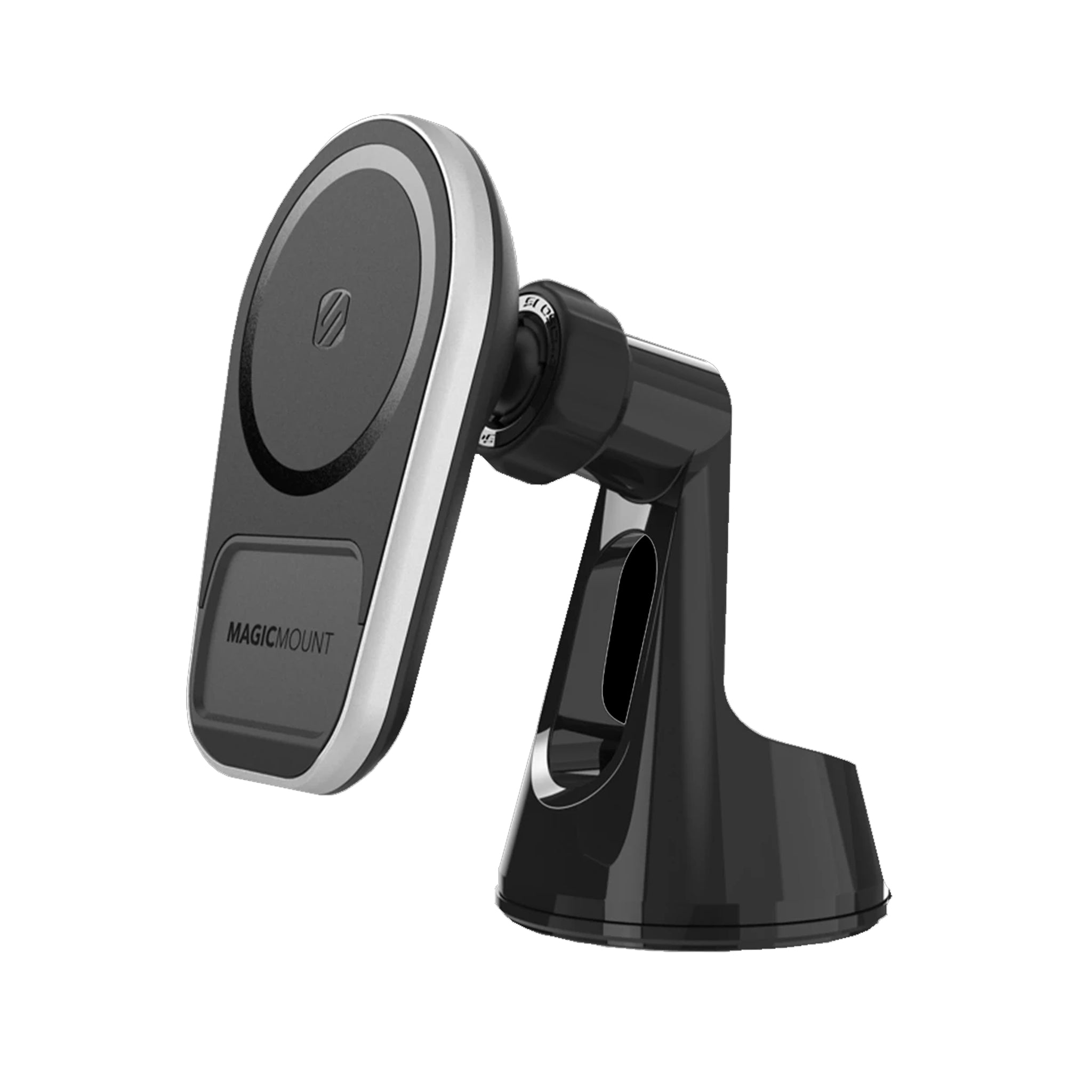 Scosche - Magicmount Pro Charge5 Wireless Charging Dash / Window Mount - Black And Silver