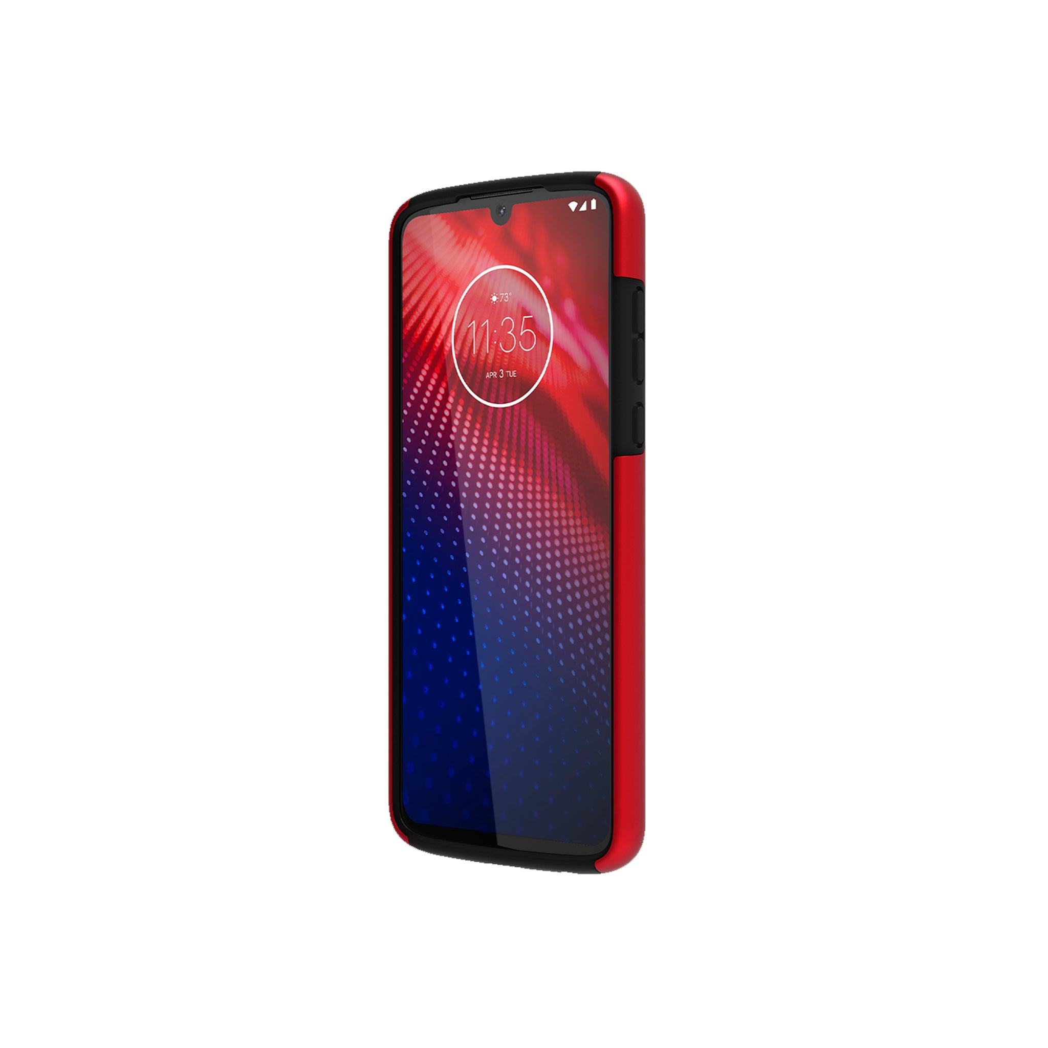 Incipio - DualPro Case For Motorola Moto Z4 - Iridescent Red And Black