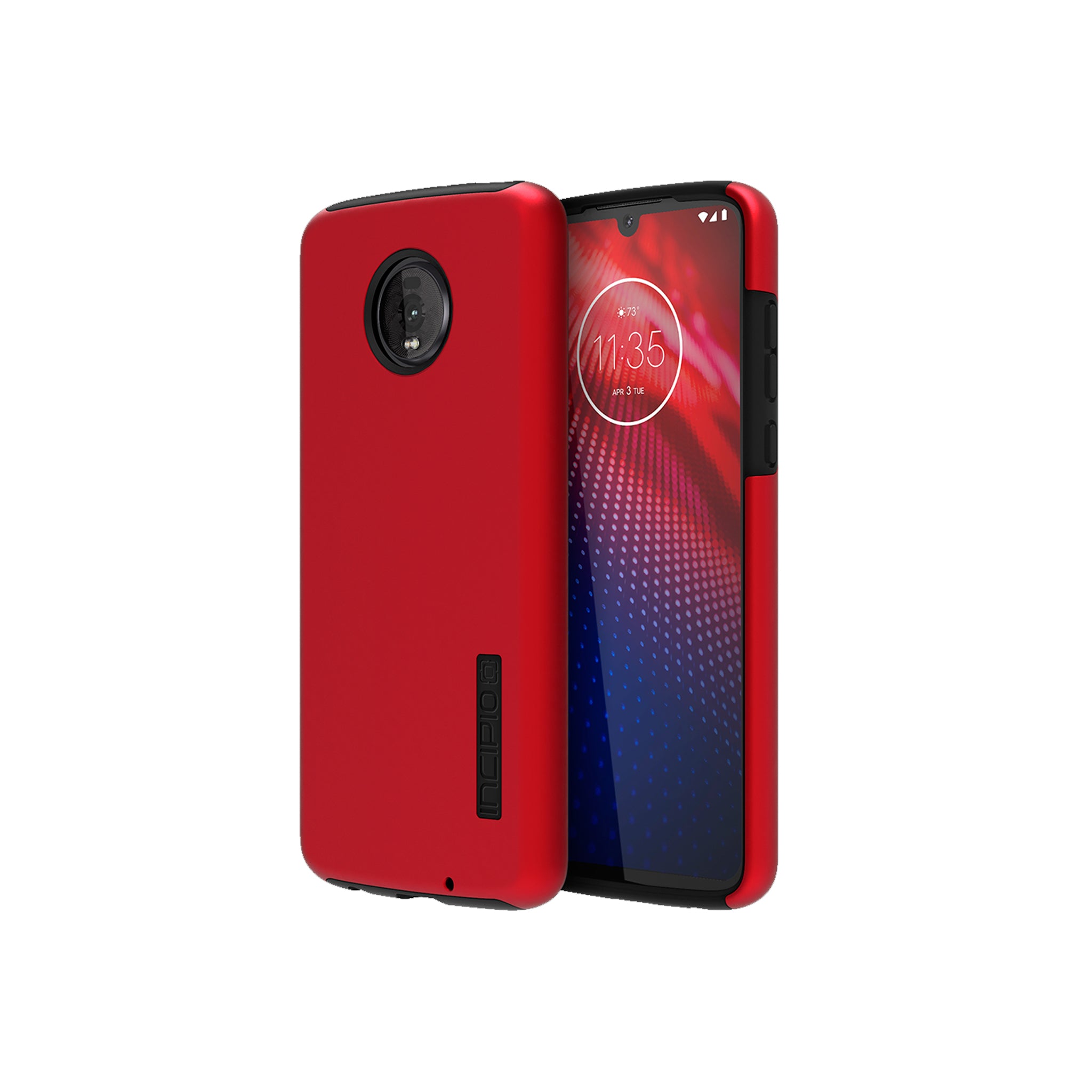 Incipio - DualPro Case For Motorola Moto Z4 - Iridescent Red And Black