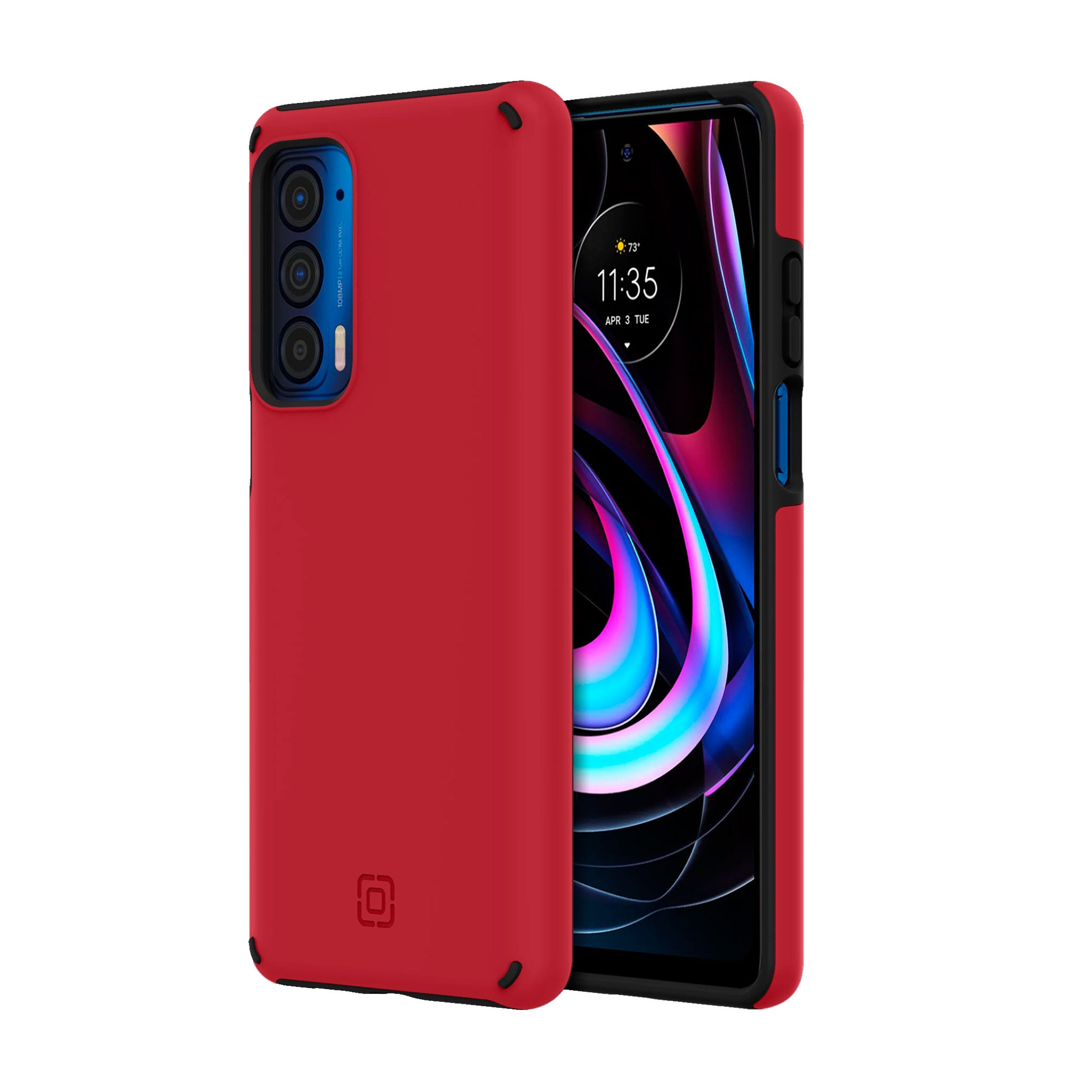 Incipio - Duo Case For Motorola Edge (2021) / Edge 5g Uw - Salsa Red And Black