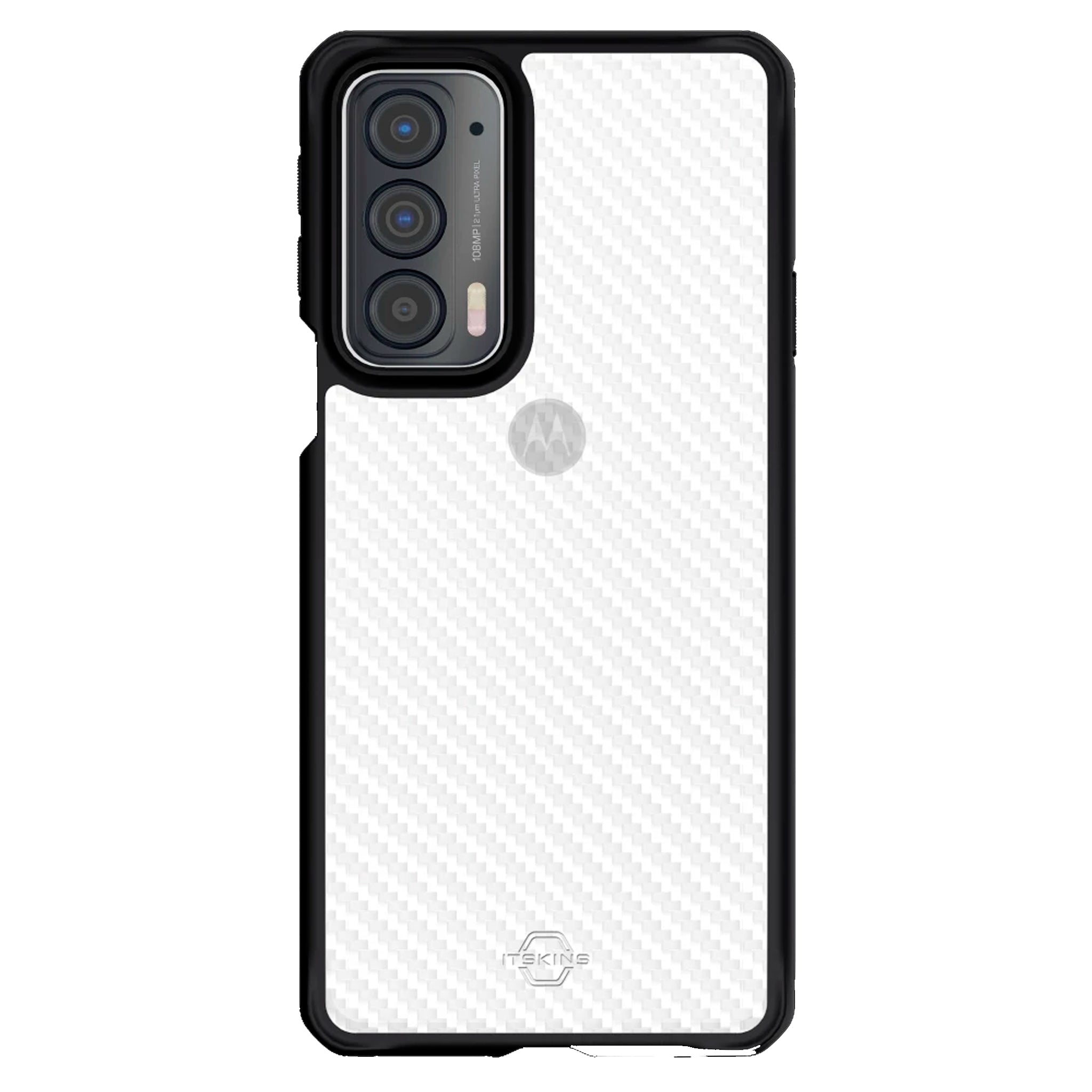 Itskins - Hybrid Tek Case For Motorola Edge (2021) / Edge 5g Uw - Black And Transparent