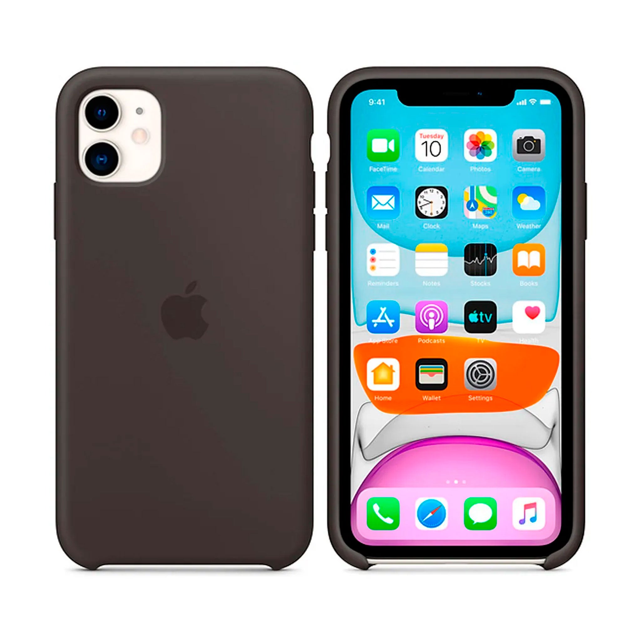 Apple - Silicone Case for Apple iPhone 11 - Black