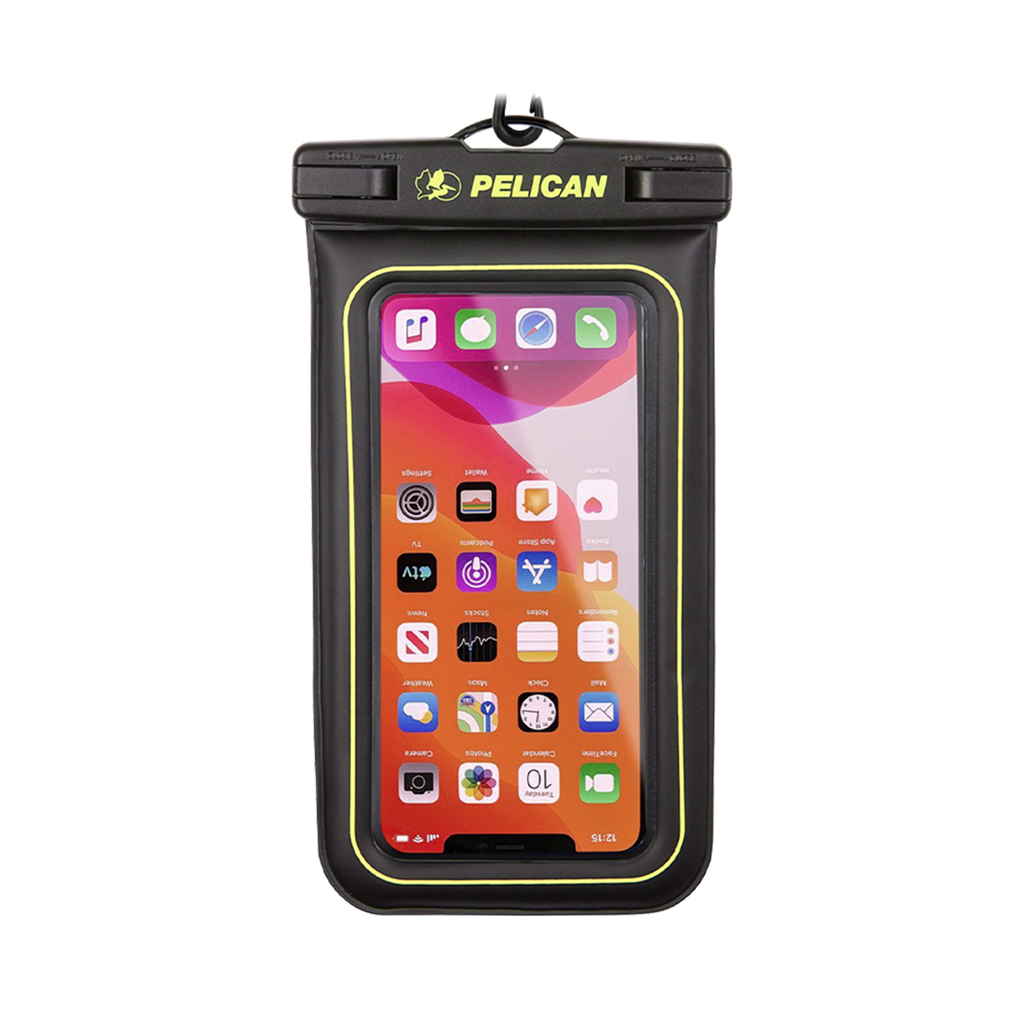 Pelican - Marine Waterproof Floating Pouch For Phones - Black And Neon Green