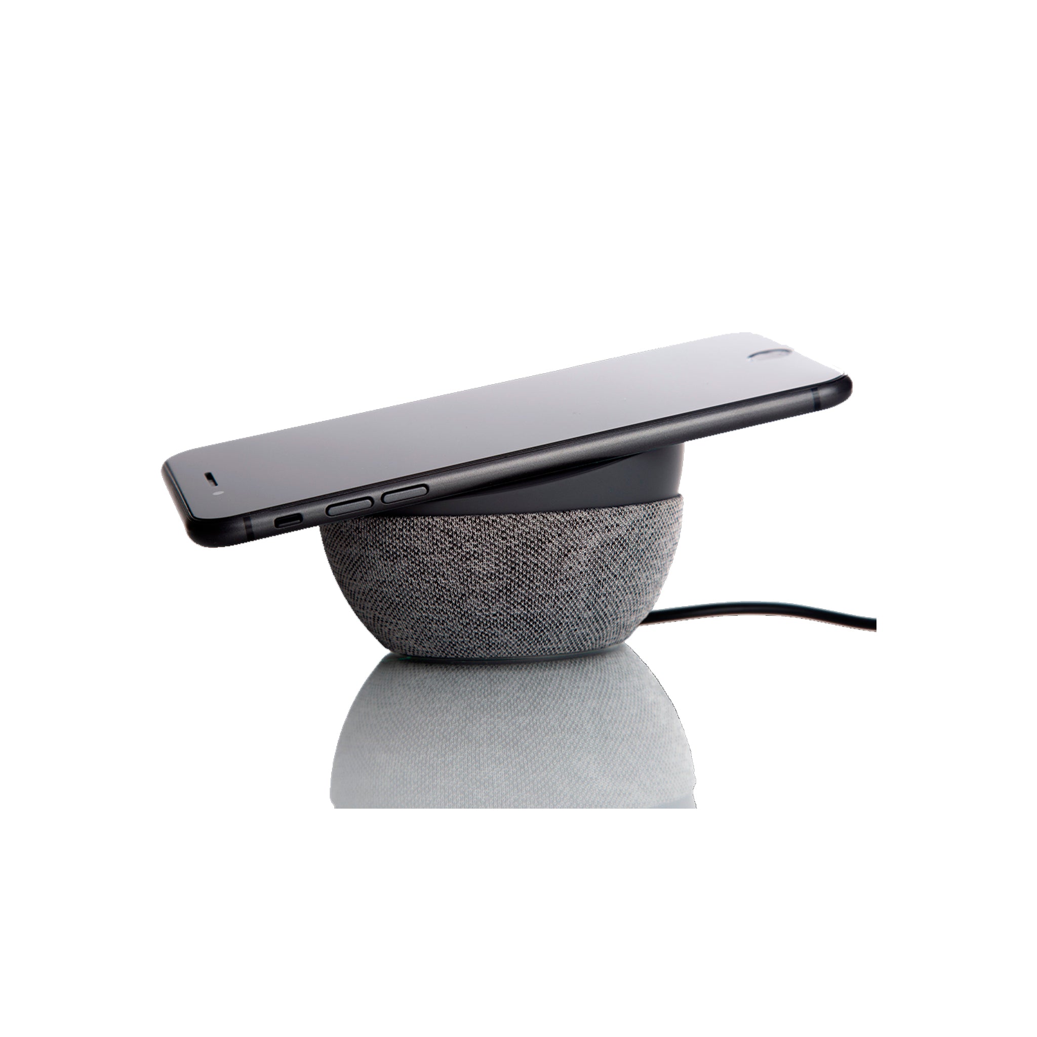 Tylt - Twisty 360 Wireless Charging Pad And Stand 10w - Charcoal And Gray