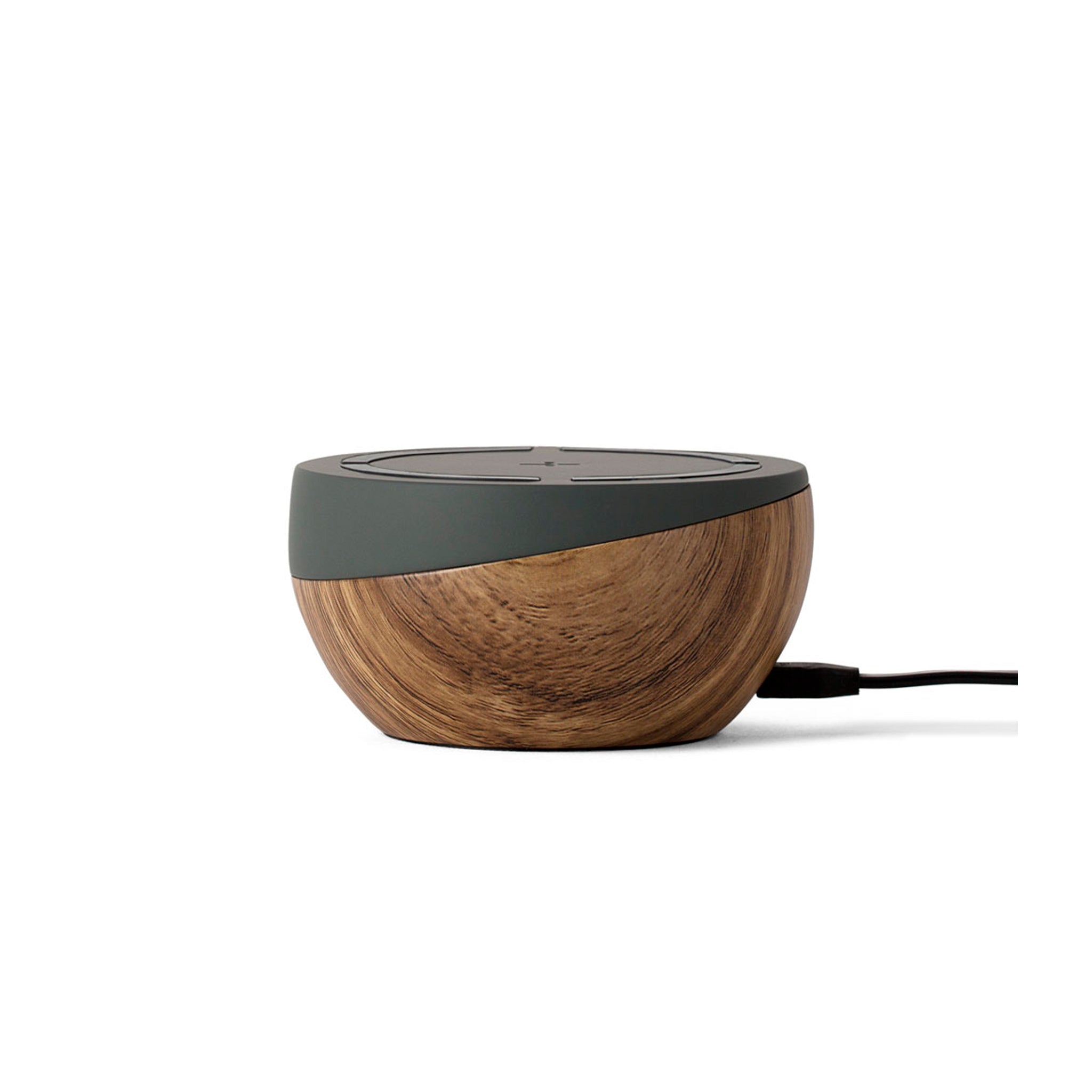 Tylt - Twisty Wireless Charging Pad And Stand 10w - Dirt And Wood
