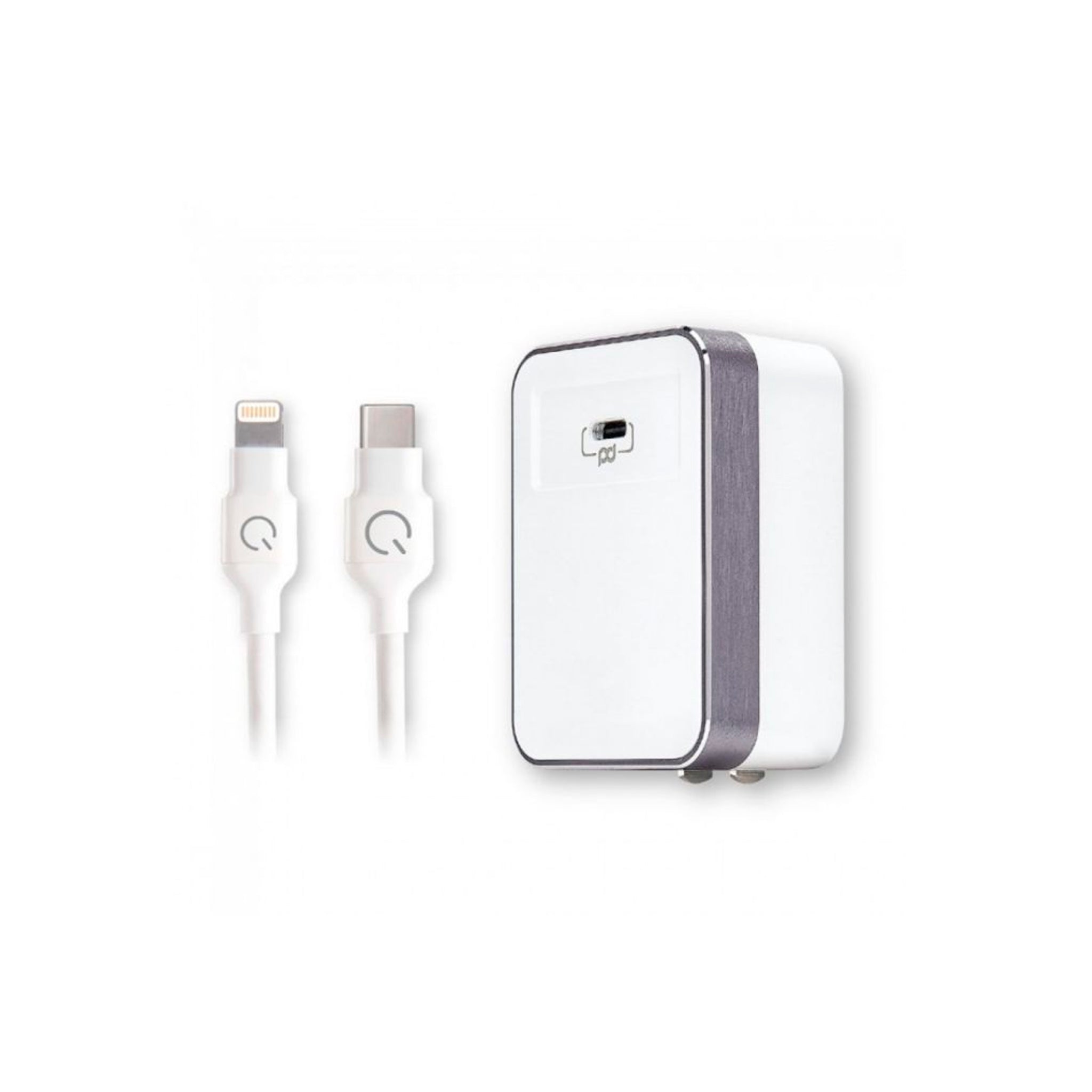 Qmadix - Wall Charger Power Delivery For Apple Lightning Devices - White